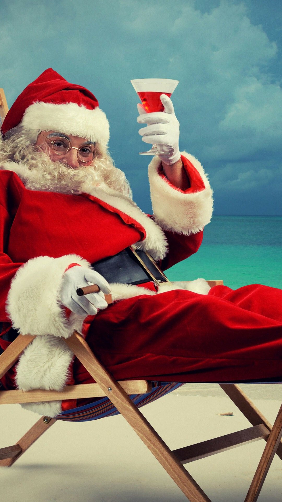 4K Santa wallpaper, HD, Festive holiday, Joyful vibes, 1080x1920 Full HD Phone