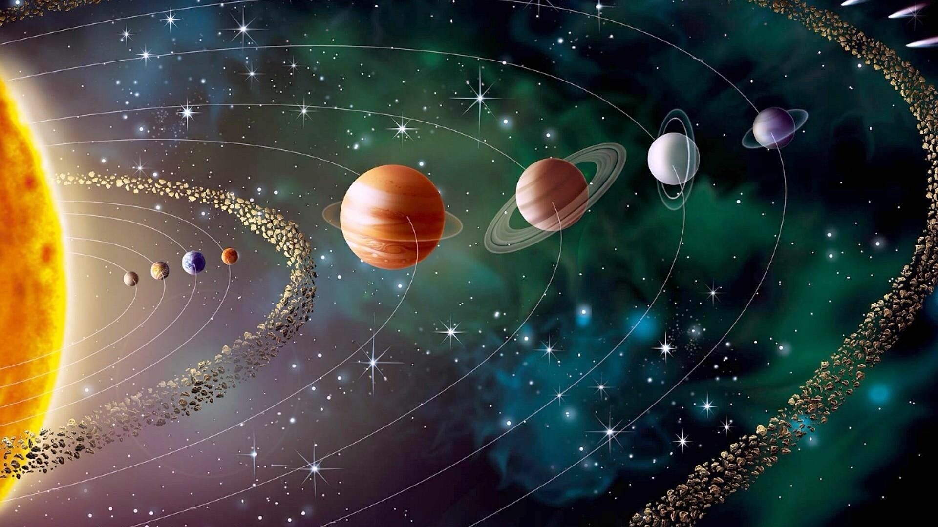 Solar System, Cool wallpapers, Celestial beauty, Planetary wonders, 1920x1080 Full HD Desktop