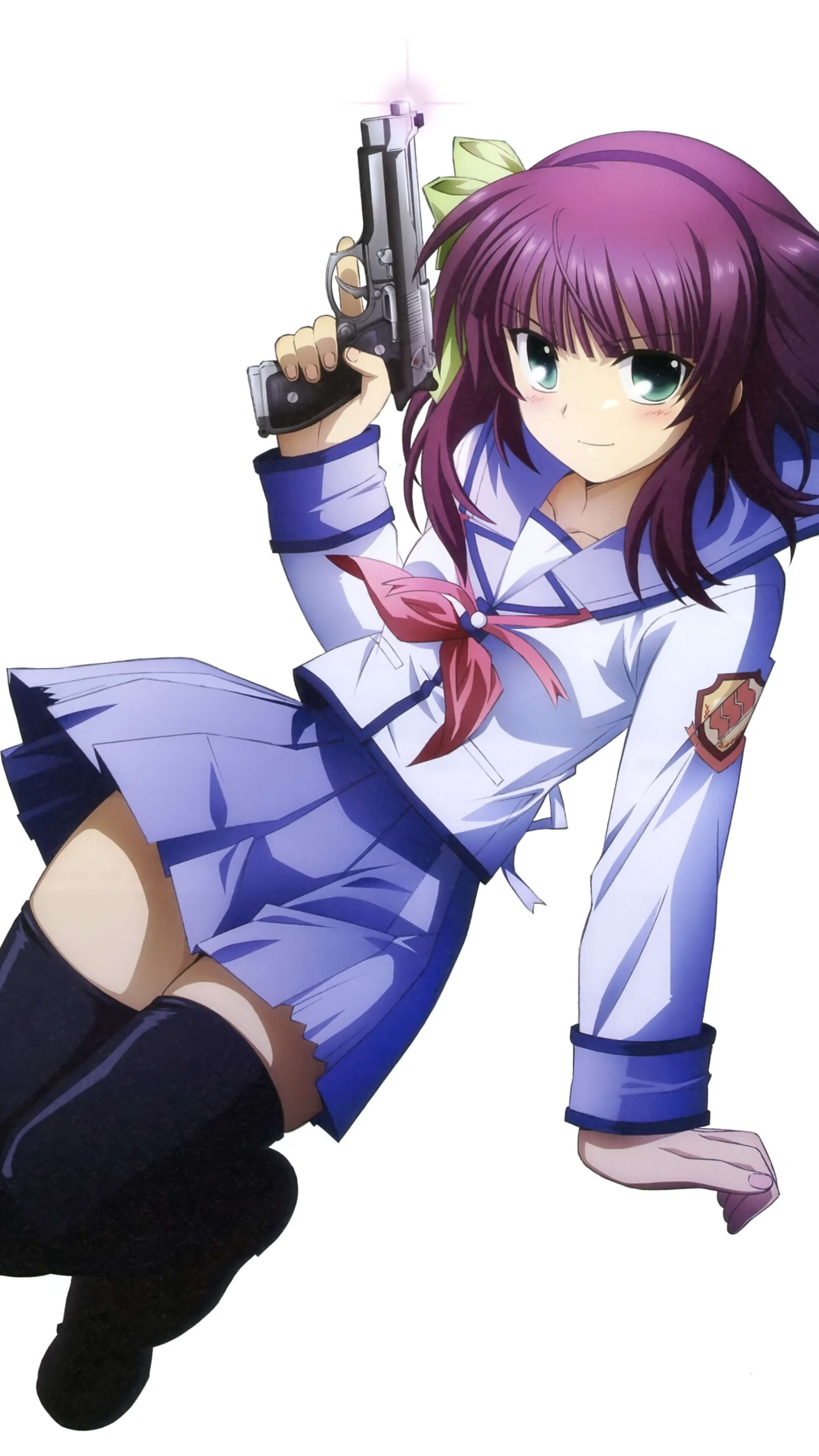 Angel Beats!, Yuri Nakamura, Kawaii Mobile, 2160x3840 4K Phone