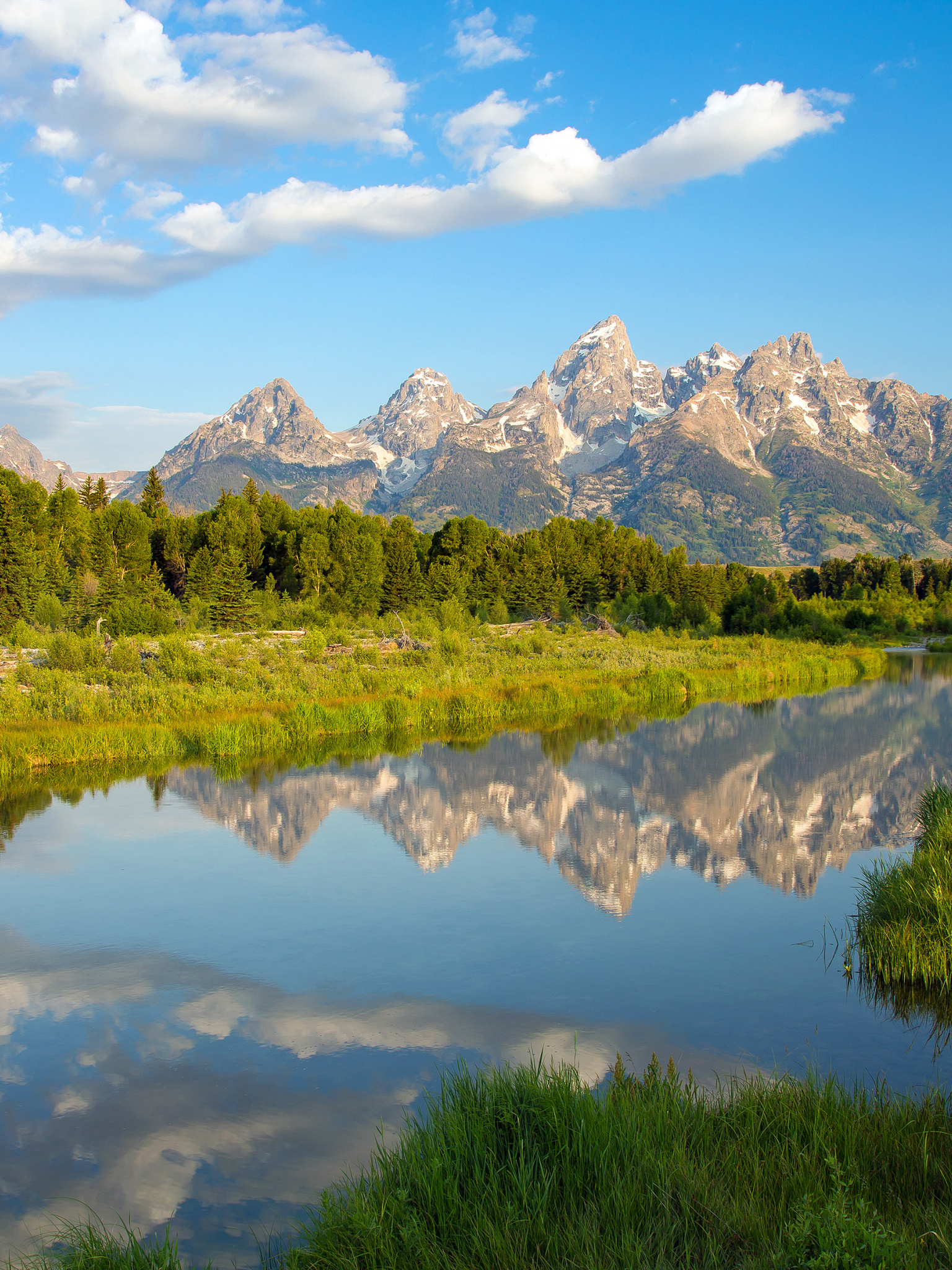 Grand Teton National Park, Stunning 4K nature, Serene lake, Pristine pond, 1540x2050 HD Phone