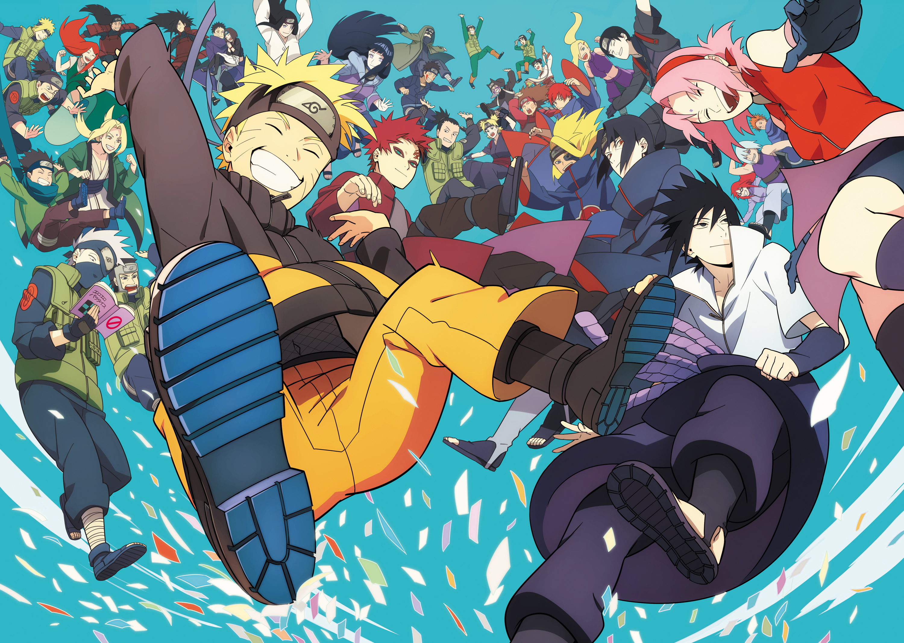 Naruto Uzumaki, Sasuke Uchiha, Sakura Haruno, Kakashi Hatake, Gaara, HD Desktop wallpaper