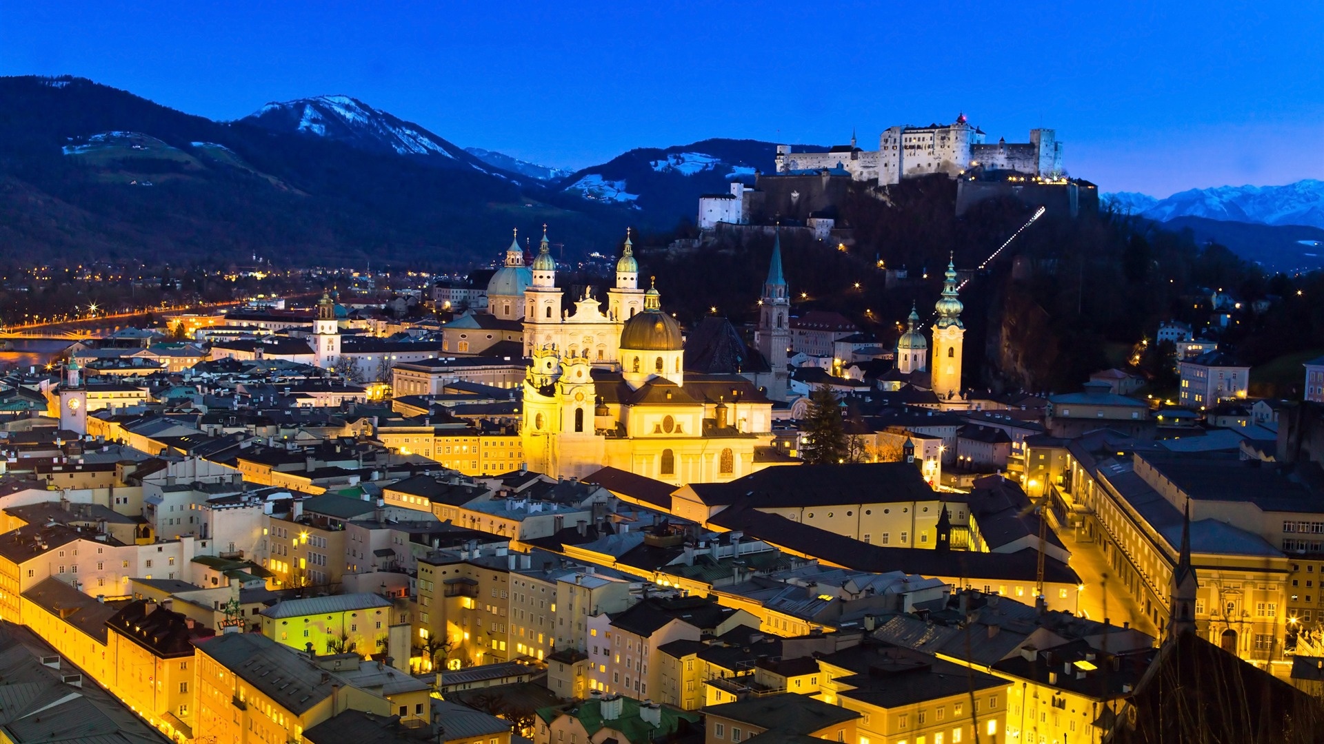 Hohensalzburg Fortress, Austria travel, Eyecandy, Xfce desktop, 1920x1080 Full HD Desktop