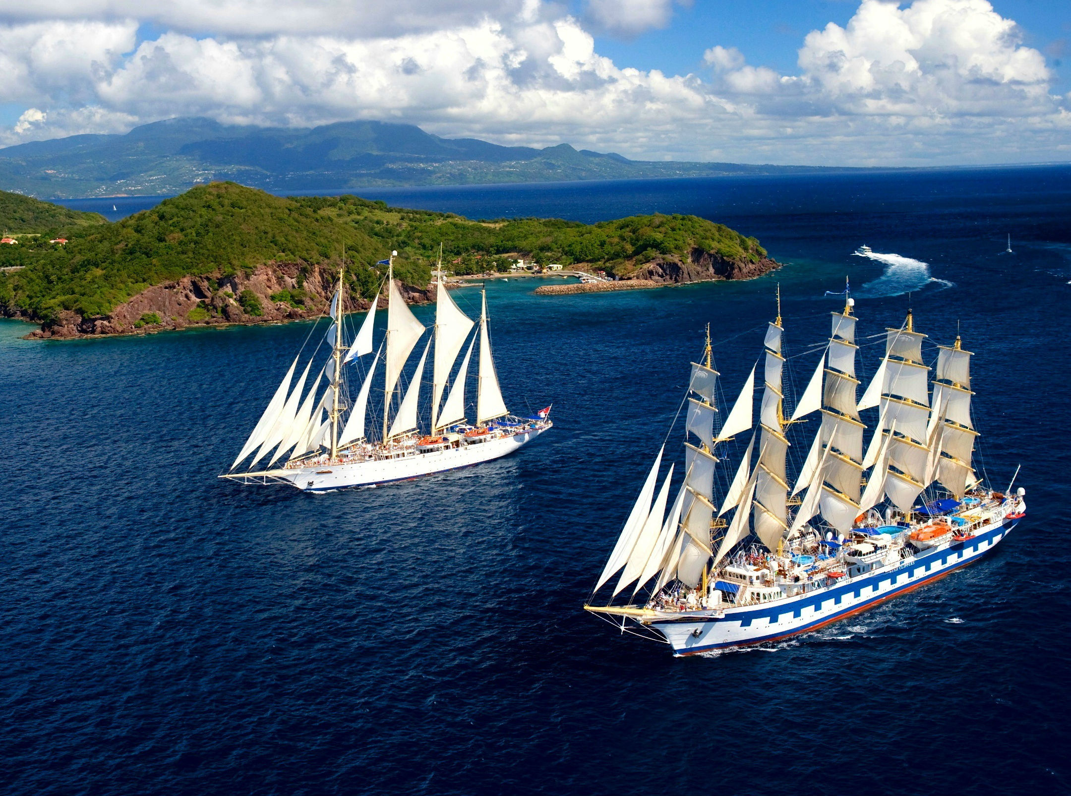 Sailing ships, Clouds, Boat, Ship, 2160x1610 HD Desktop