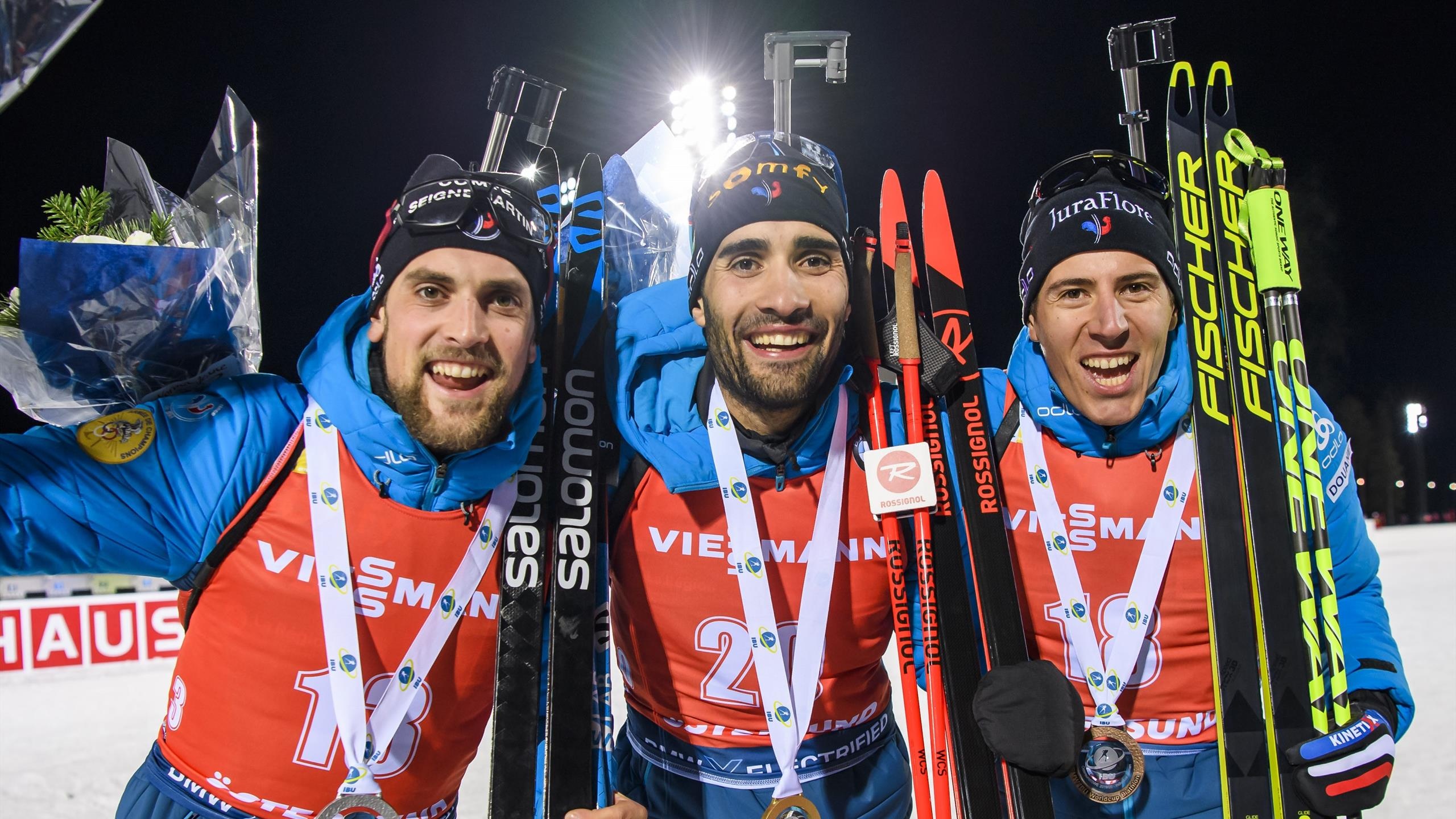 Martin Fourcade and Simon Desthieux, Quentin Fillon Maillet Wallpaper, 2560x1440 HD Desktop