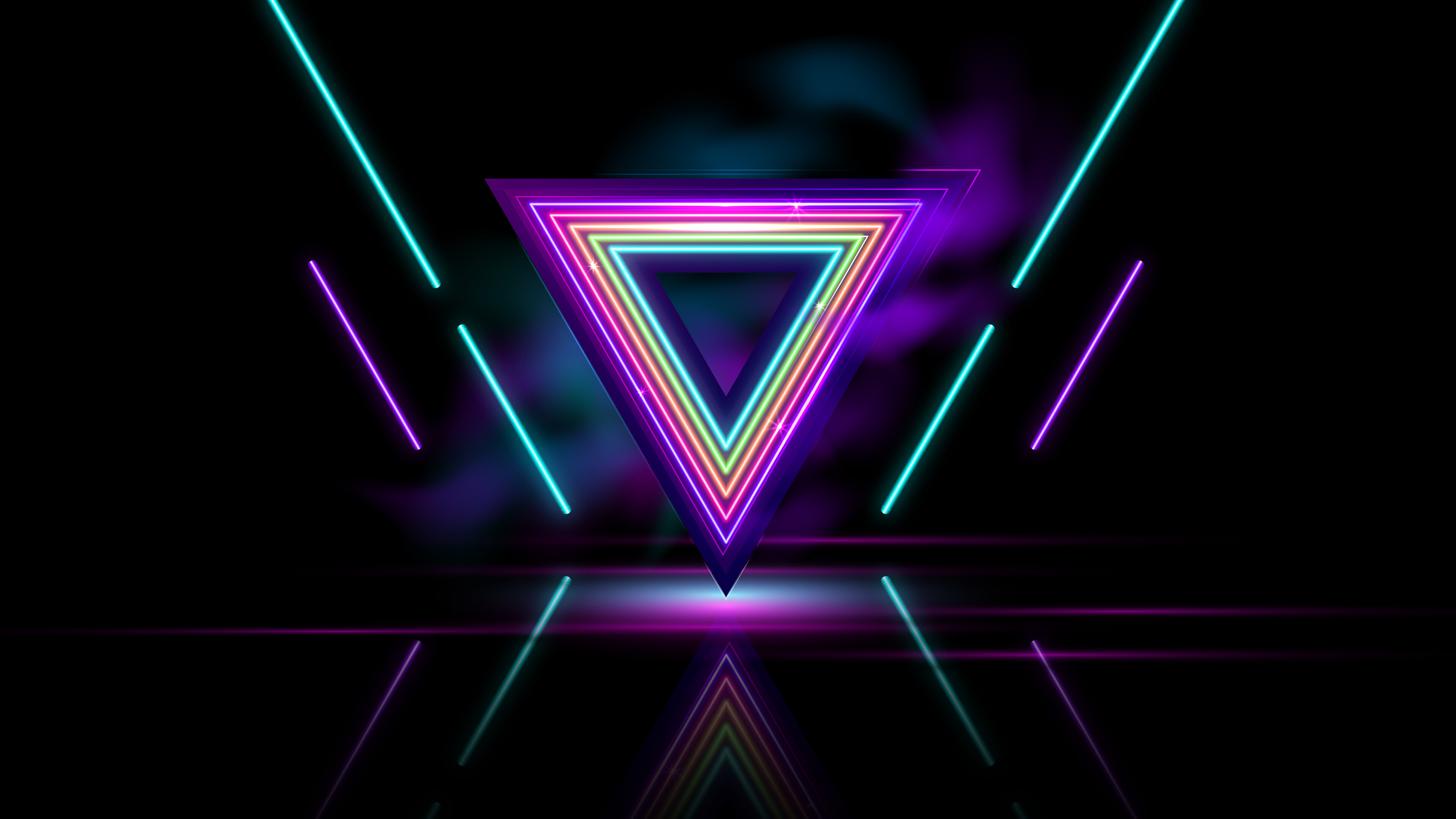 Abstract triangle, Ultra HD wallpaper, Unique concept, Visual intrigue, 3840x2160 4K Desktop