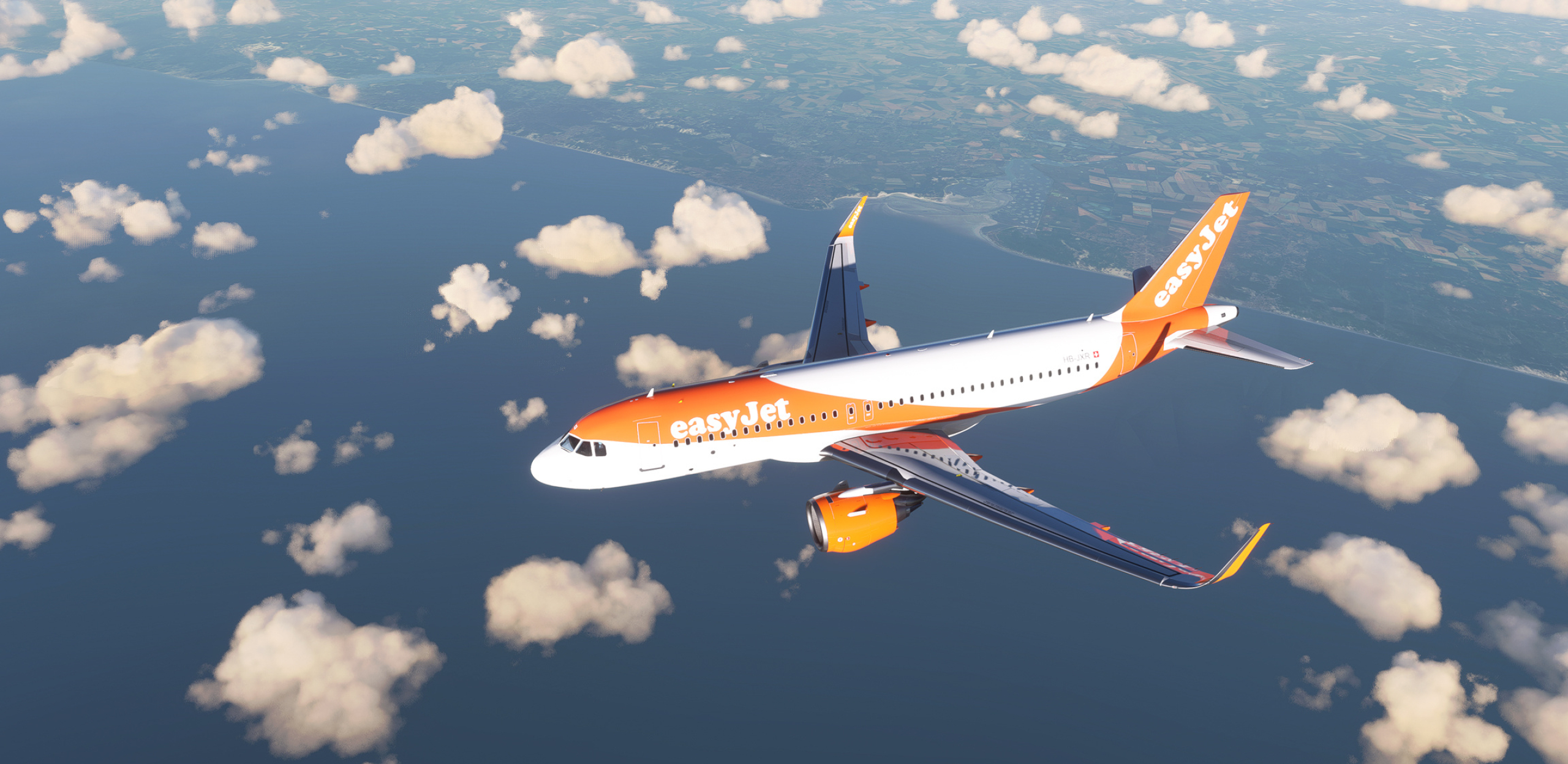 EasyJet Switzerland, Complete flight experience, Paris Orly to London Gatwick, Avsim community, 2560x1250 Dual Screen Desktop