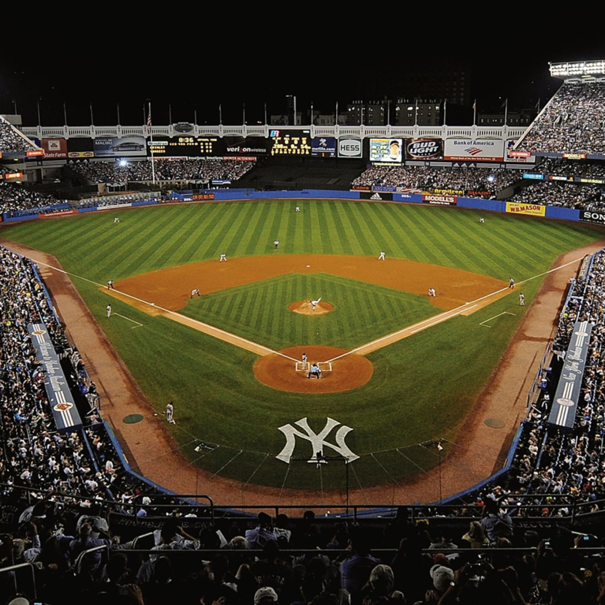 Yankee Stadium, Historic mural, Home plate legacy, Fathead artwork, Stadium decor, 2000x2000 HD Phone