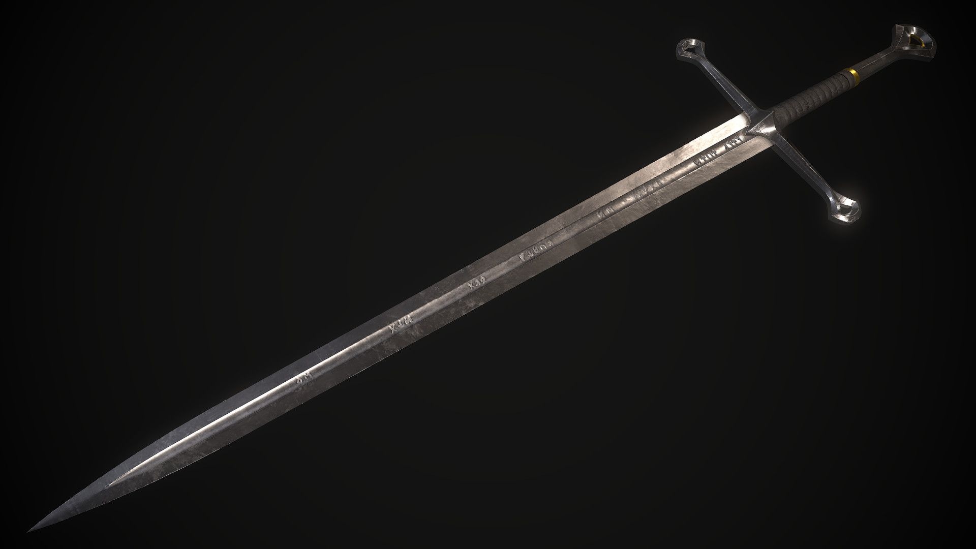 Anduril Sword, ArtStation creation, Patrick Faulkner, Fantasy blade, 1920x1080 Full HD Desktop