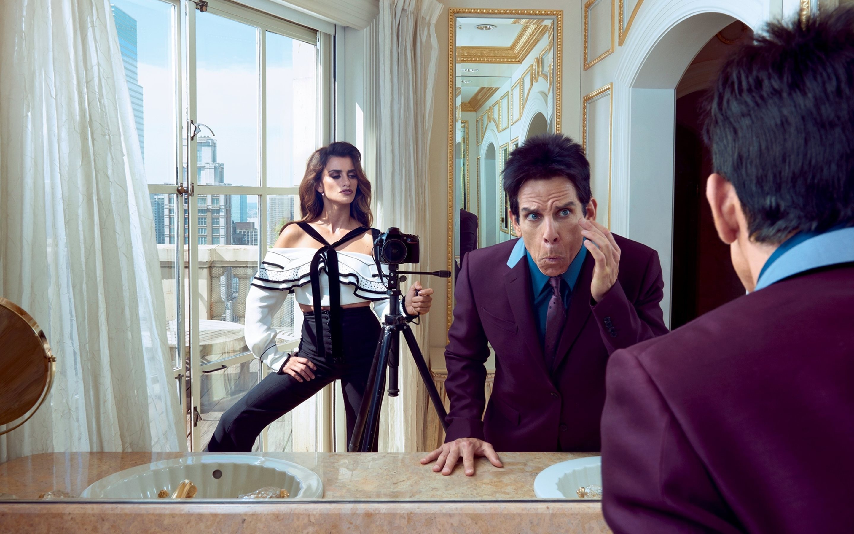 Zoolander 2, Penelope Cruz, Ben Stiller, Photoshoot, 2880x1800 HD Desktop