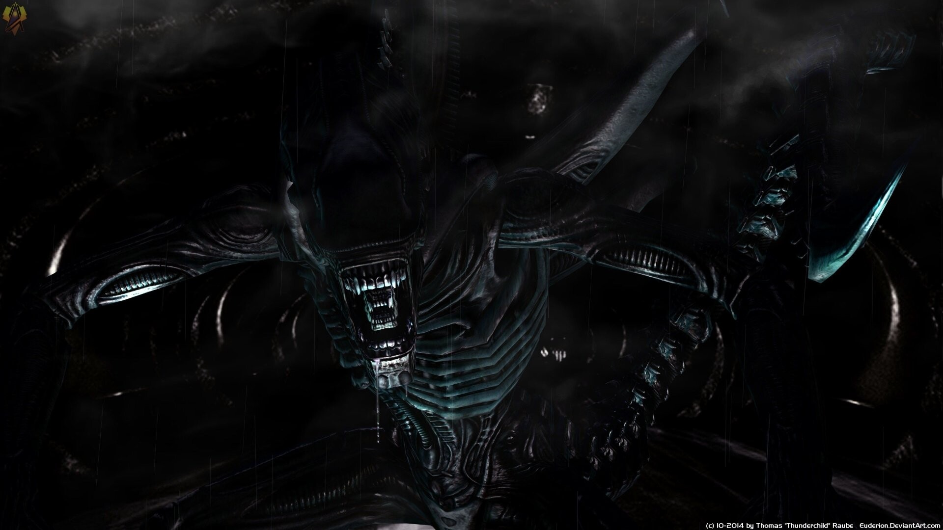 H.R. Giger, 4K alien wallpapers, Otherworldly aesthetics, Dark and haunting, 1920x1080 Full HD Desktop