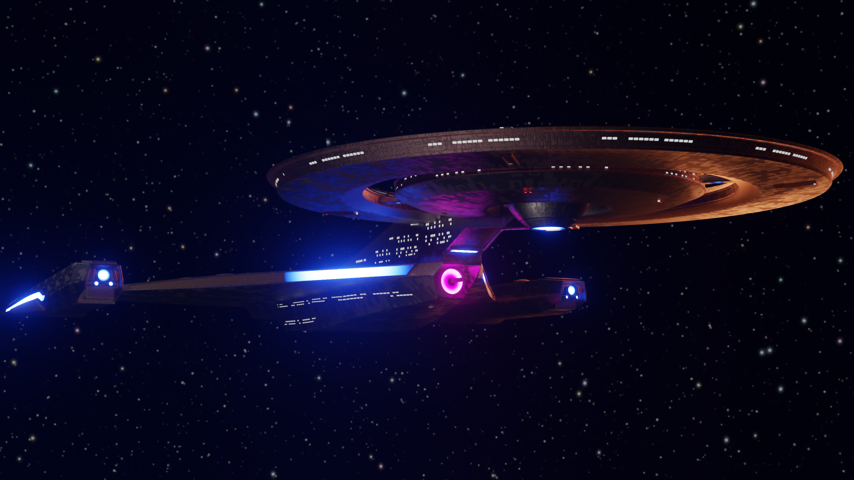 Star Trek: Discovery, USS Discovery, Blender artists community, 3D model, 2880x1620 HD Desktop