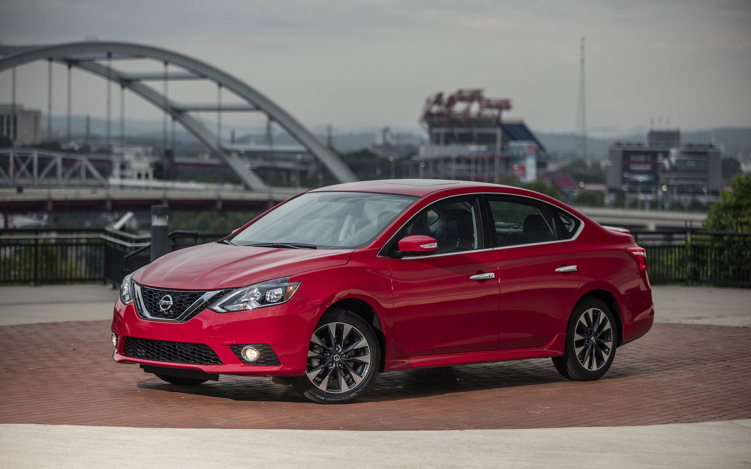 Nissan Sentra, SR Turbo edition, Budget-friendly choice, Striking red sedan, 2560x1600 HD Desktop