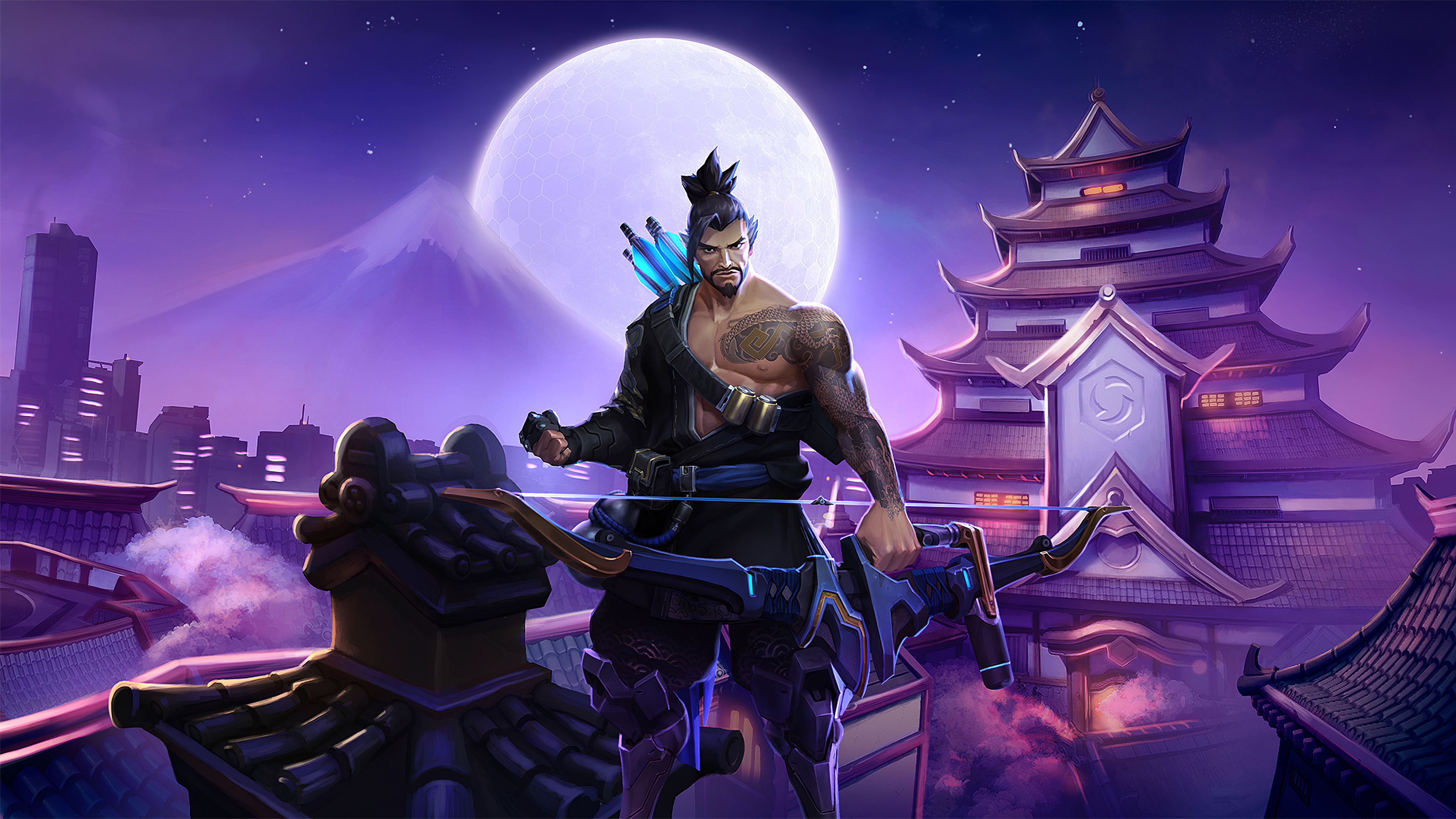 Hanzo Overwatch, 4K HD wallpapers, gaming hero, breathtaking visuals, 3840x2160 4K Desktop