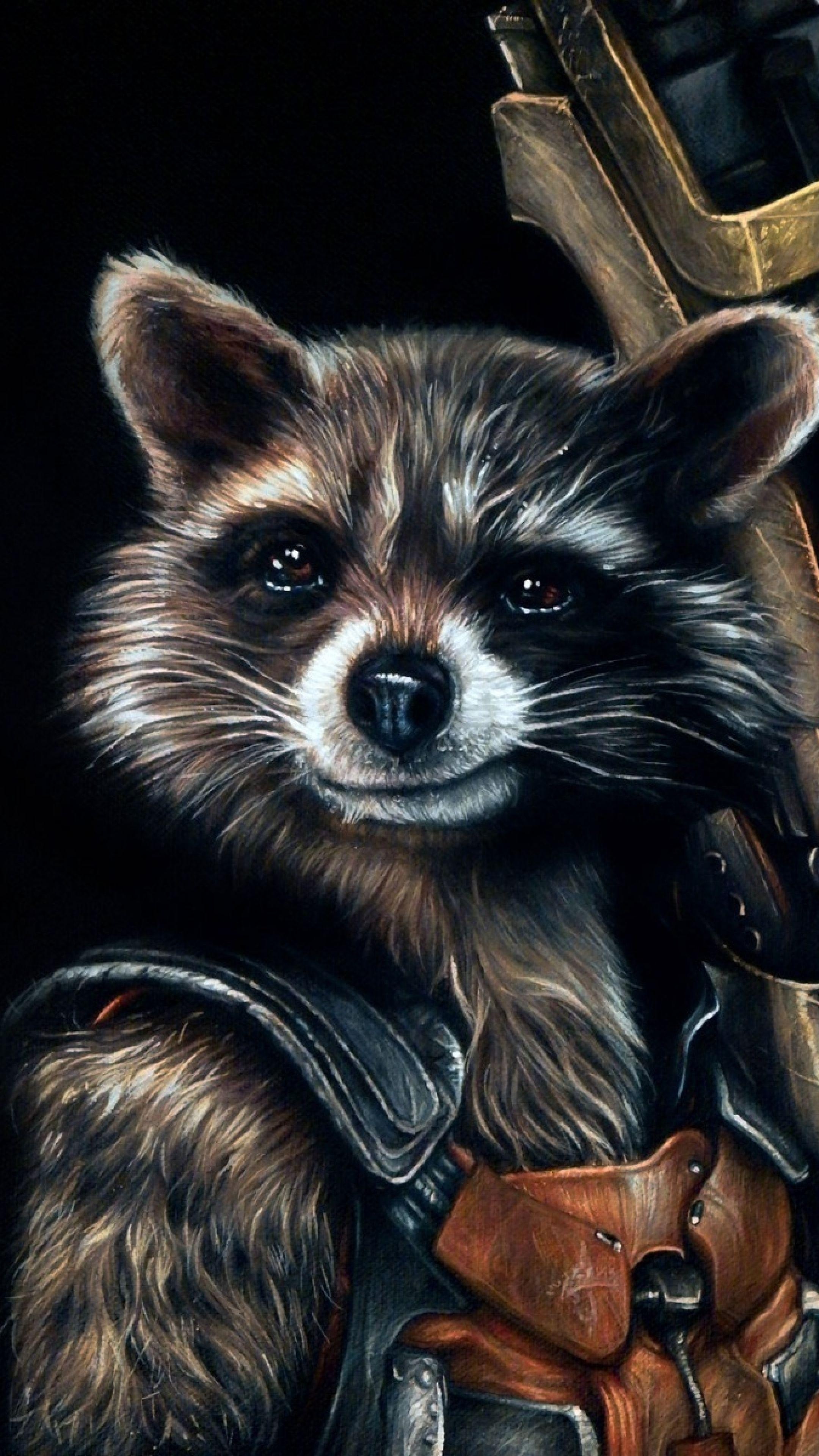 Rocket Raccoon iPhone wallpapers, Cute superhero, Epic action, Intense visuals, 2160x3840 4K Phone