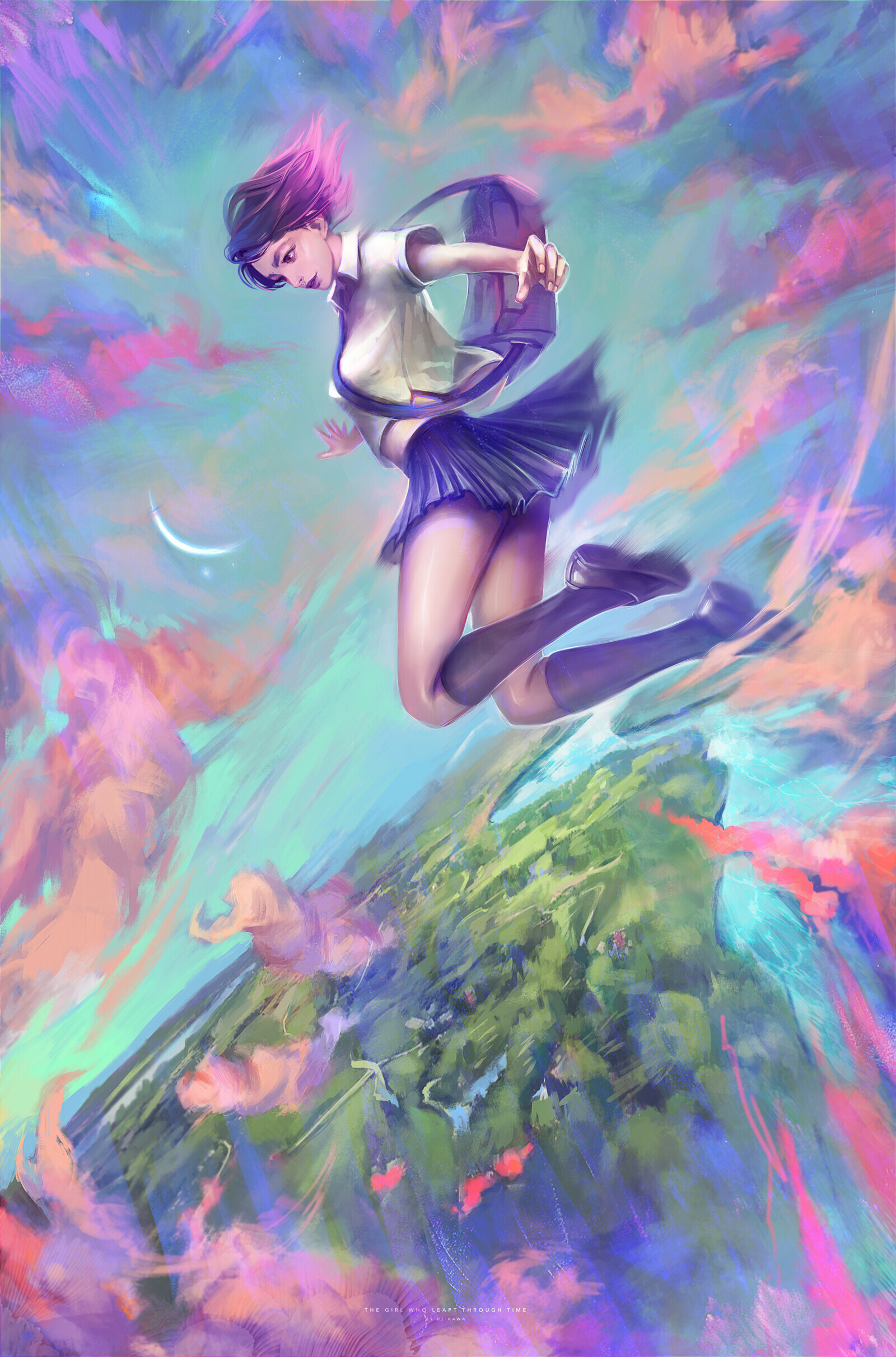 Artwork, The Girl Who Leapt Through Time Wallpaper, 1600x2430 HD Phone
