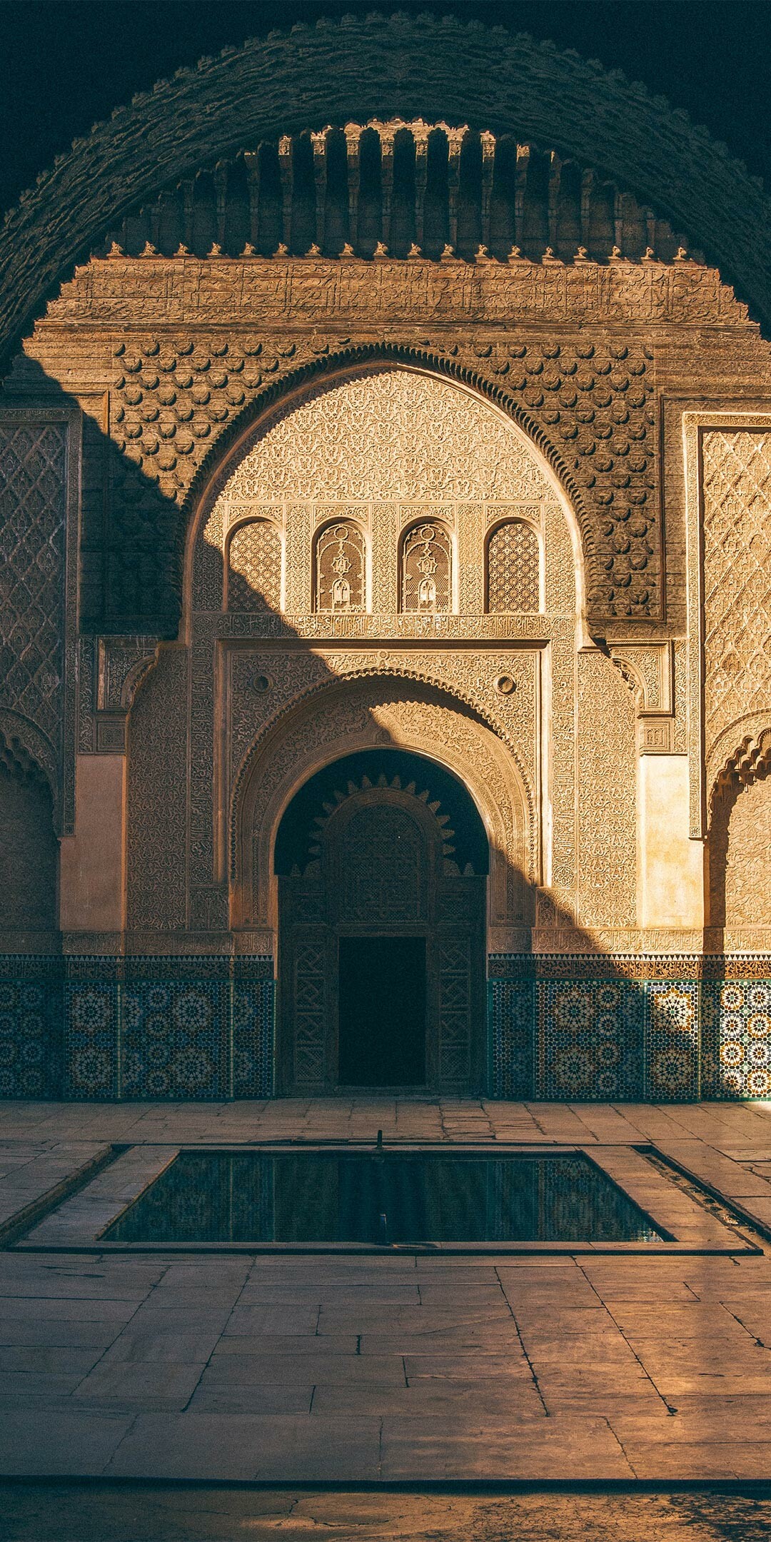 Ben Youssef Madrasa, Morocco Wallpaper, 1080x2160 HD Phone