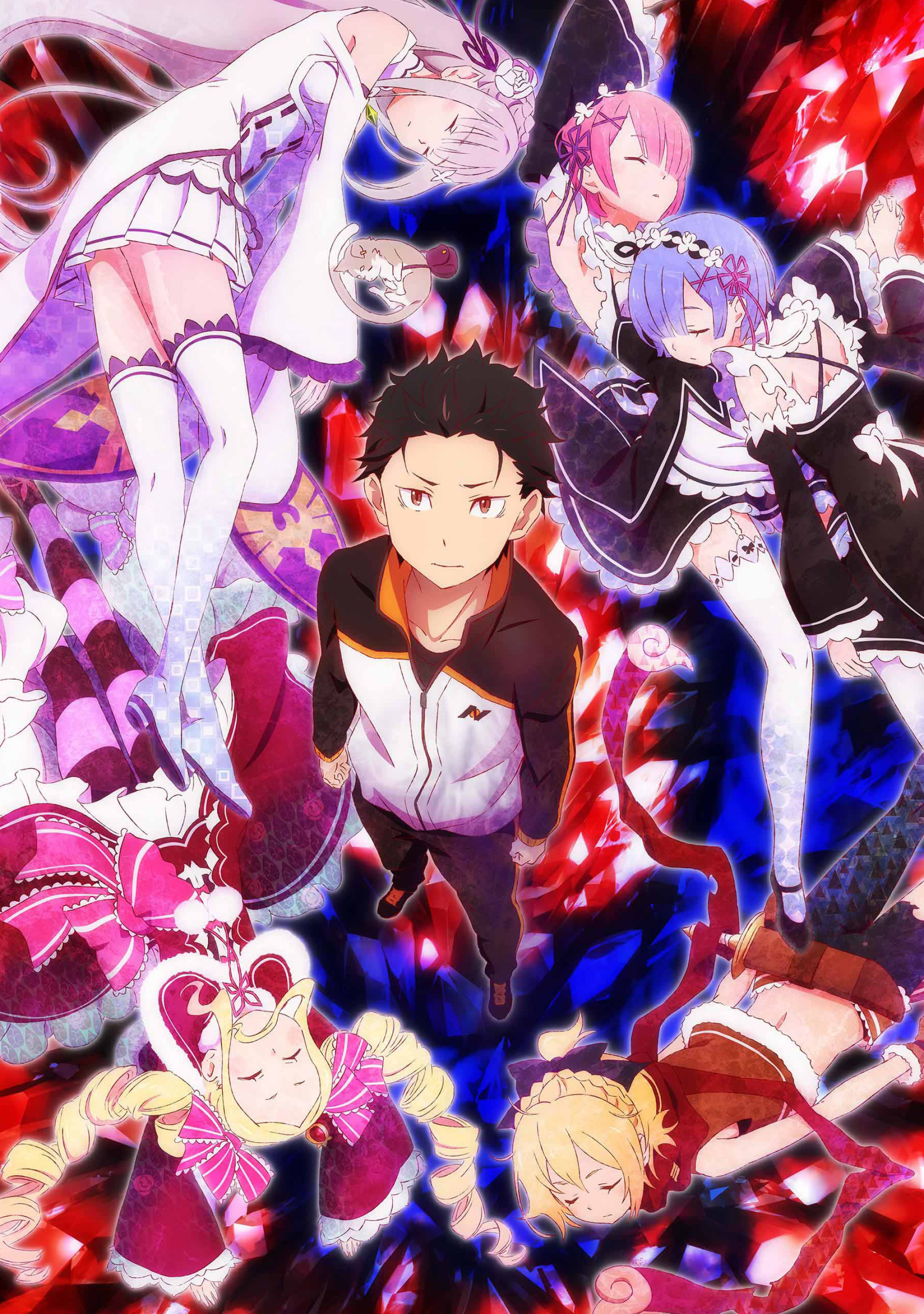 Subaru Natsuki, Emilia, Rem and Ram, Beatrice, Felt, HD Phone wallpaper