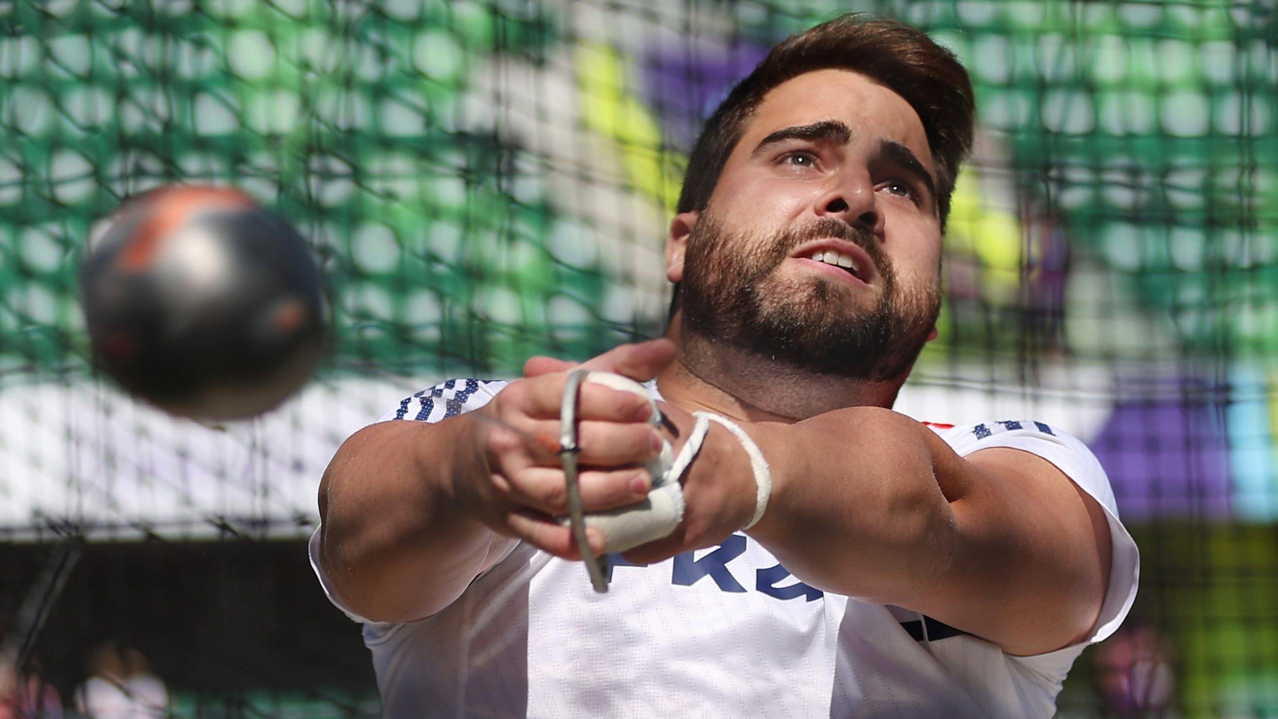 Quentin Bigot, Finalist, Hammer throw, Pawel Fajdek's victory, 2560x1440 HD Desktop