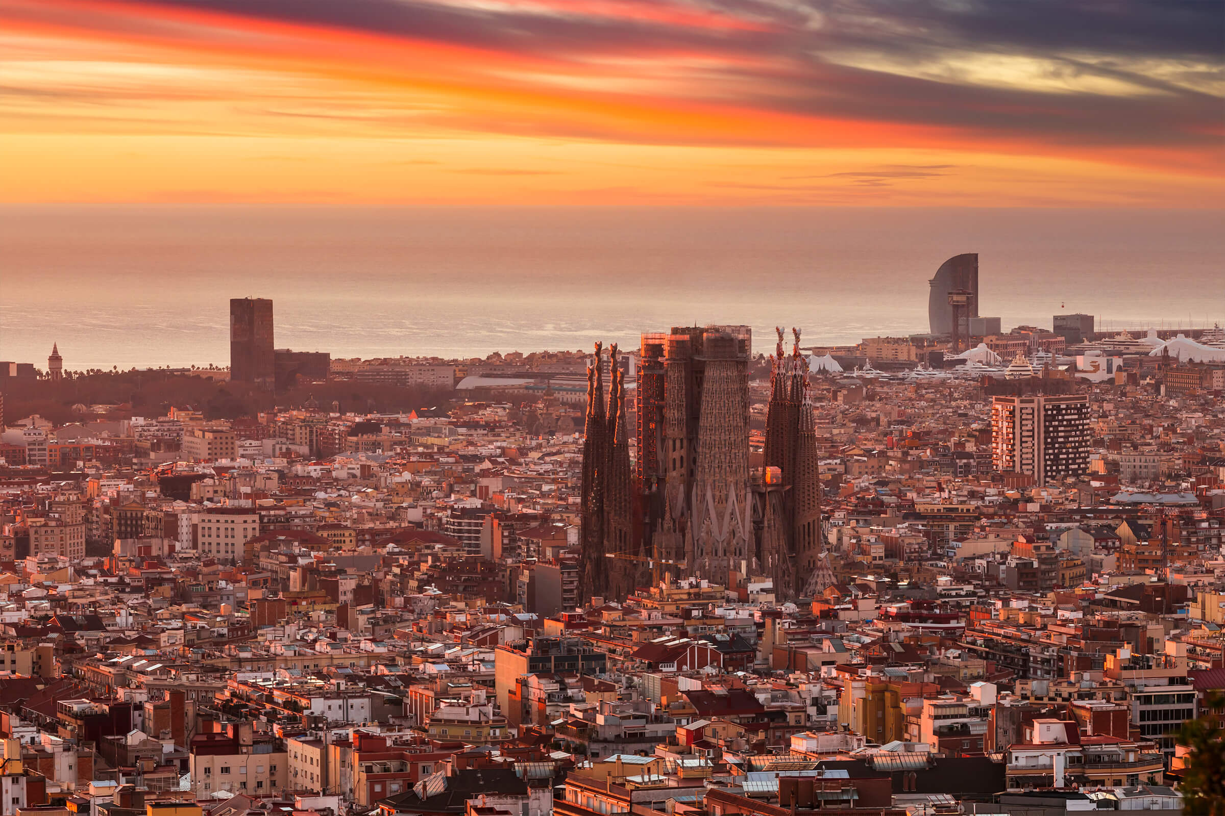 Barcelona Skyline, Barcelona lawyers, Navas & Cus Lawyers, 2400x1600 HD Desktop