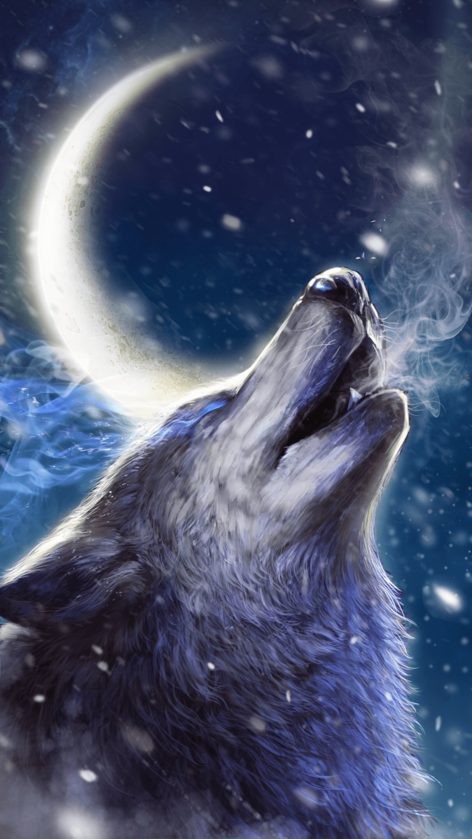 Android wolf wallpapers, Customizable backgrounds, User-friendly interface, Mobile style, 1620x2880 HD Phone