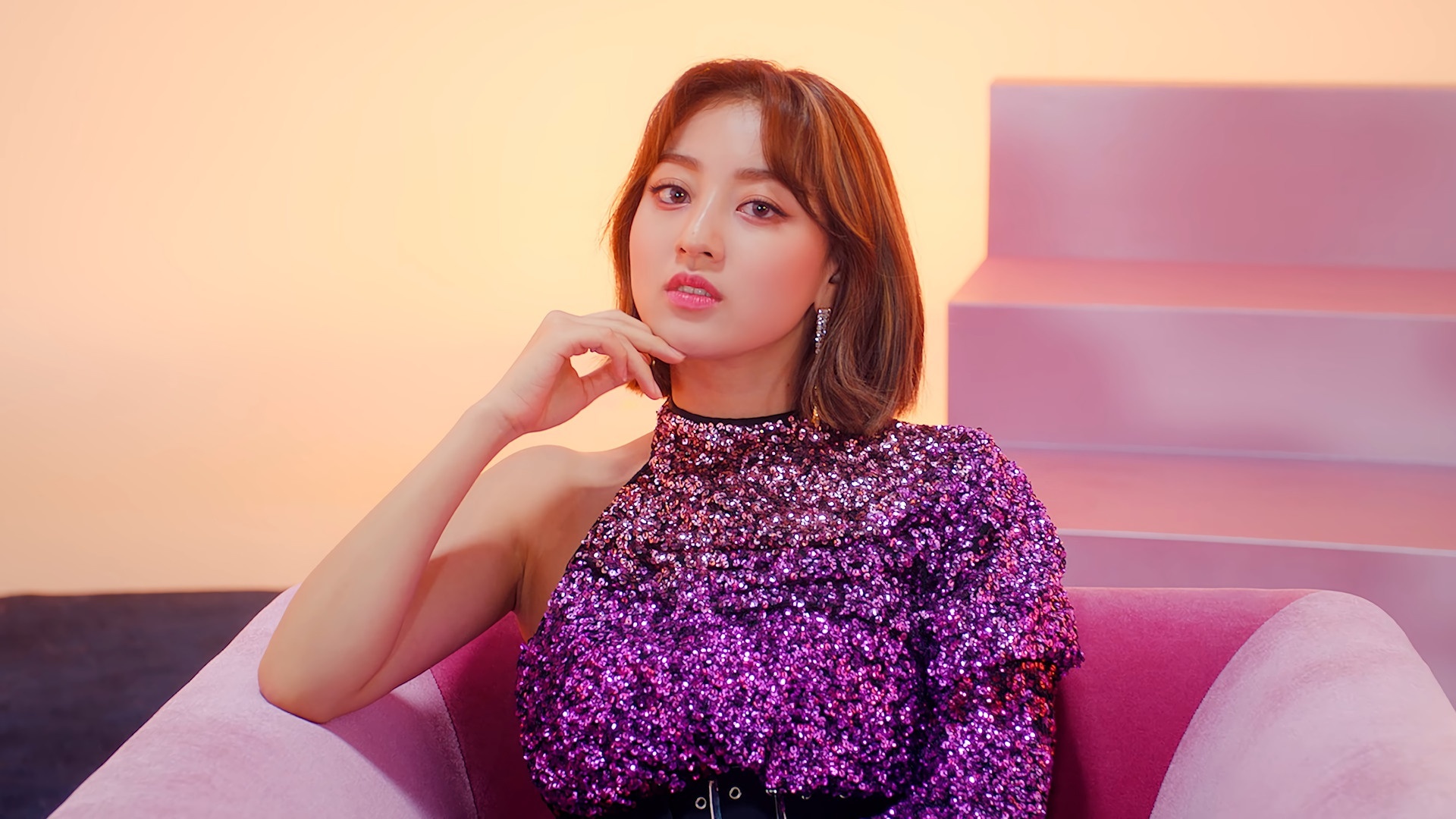 Fake and True, Jihyo (TWICE) Wallpaper, 1920x1080 Full HD Desktop