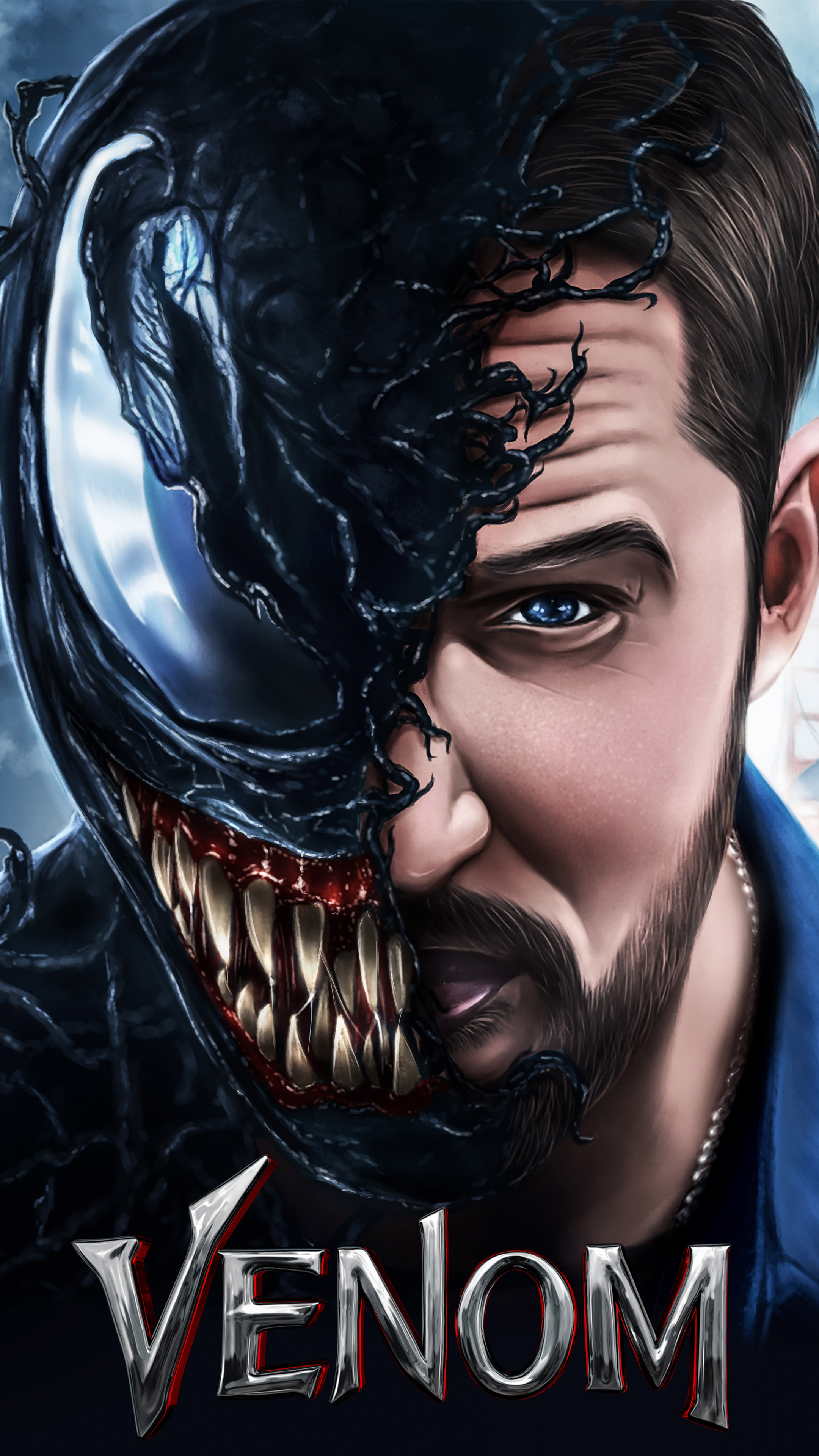 Film Art, Venom movie artwork, 4K wallpaper, 2160x3840 4K Phone