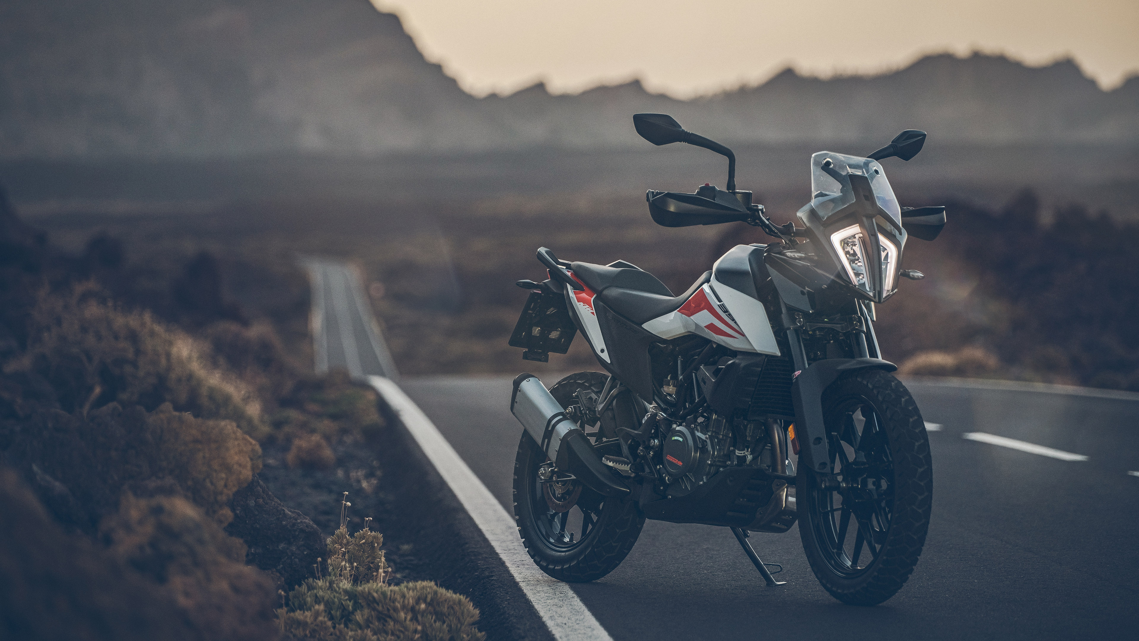 KTM 390 Adventure, Off-road prowess, Ethereal beauty, Adventurous spirit, 3840x2160 4K Desktop