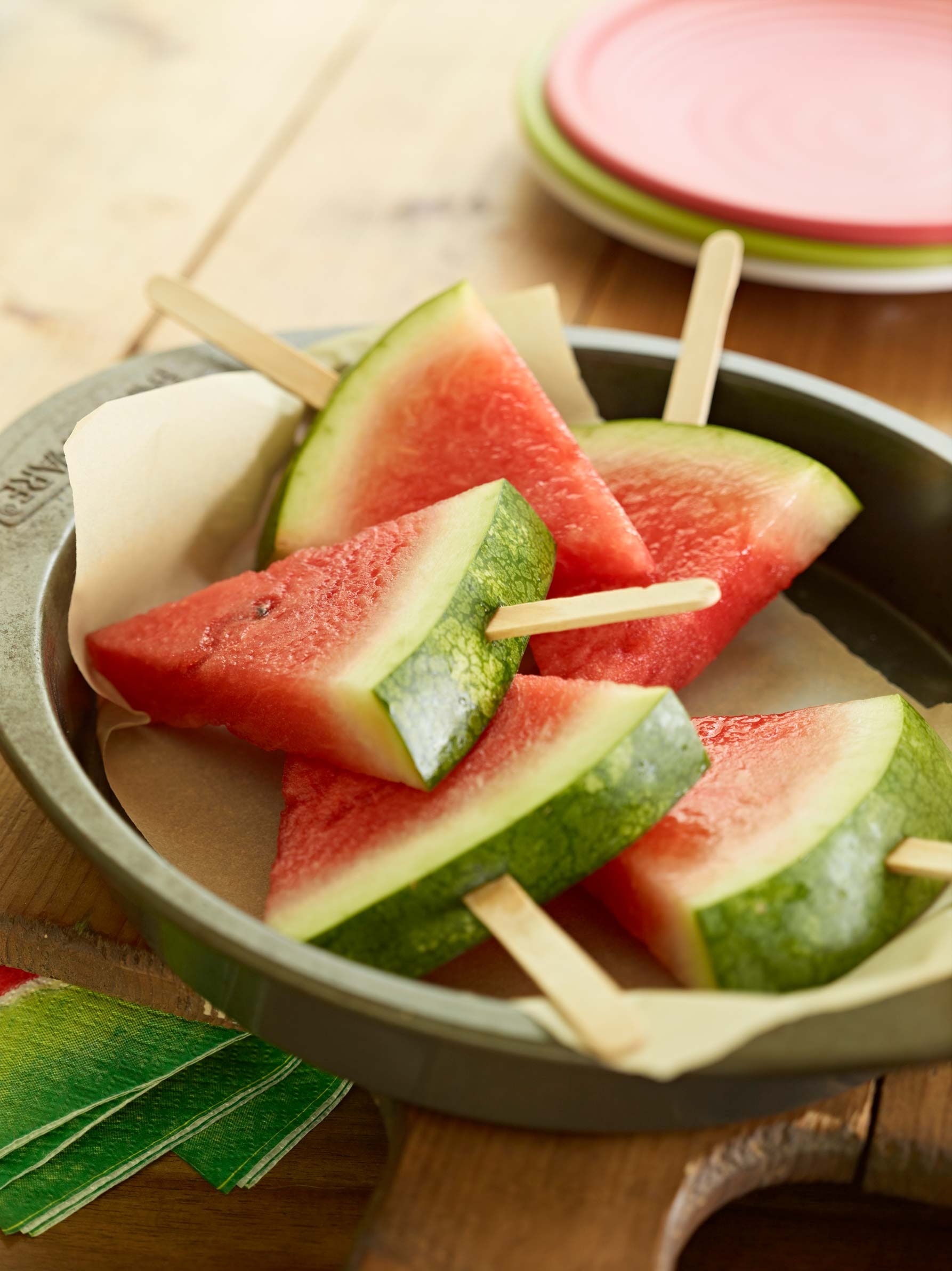 Watermelon slice popsicles, Refreshing summer snack, Fruit board, Colorful treat, 1790x2390 HD Phone