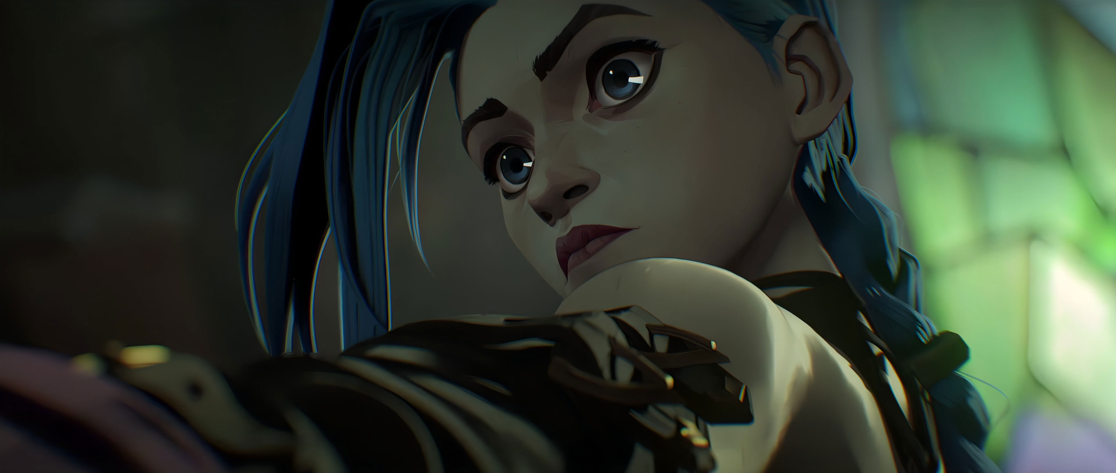 Jinx, League of Legends, Wallpaper collection, Quirky character, 3840x1630 Dual Screen Desktop