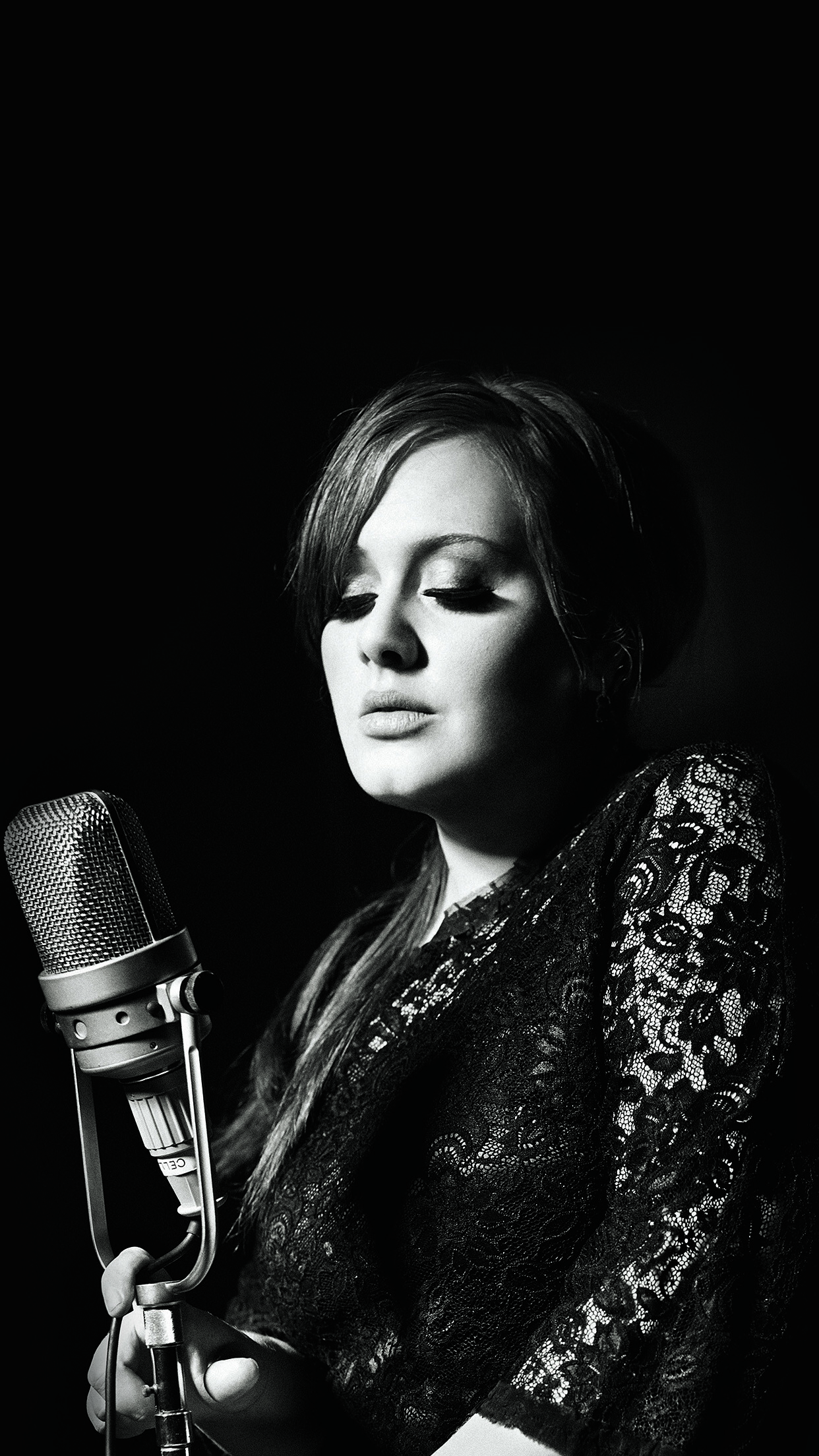 Adele, iPhone wallpaper, Celebrity portrait, Dark and edgy, 1250x2210 HD Phone