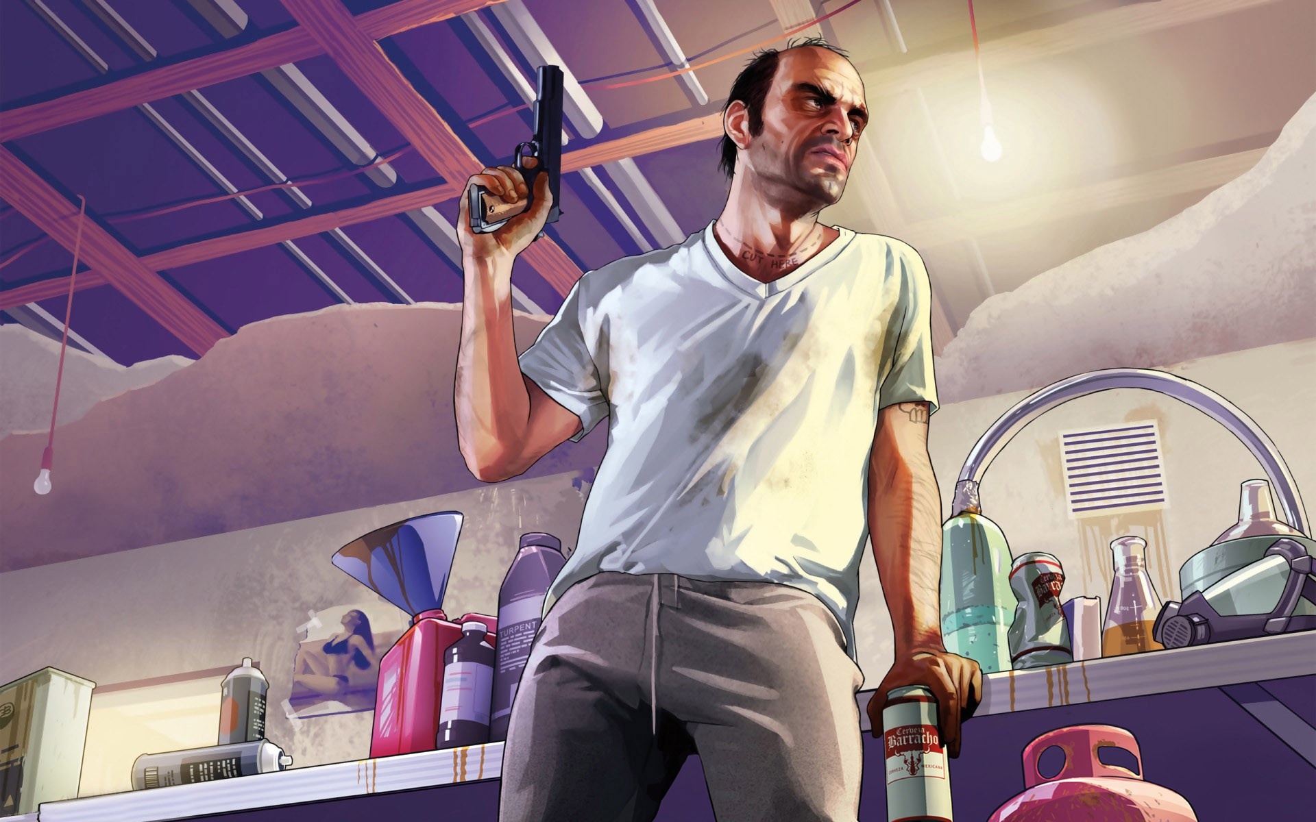 GTA V, Grand theft auto, Captivating artwork, High-octane action, 1920x1200 HD Desktop