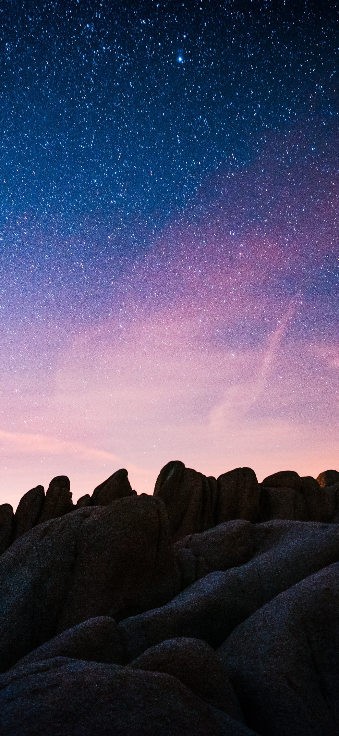 Rock formations, 4K wallpaper, Joshua Tree National Park, California nature, 1080x2340 HD Phone