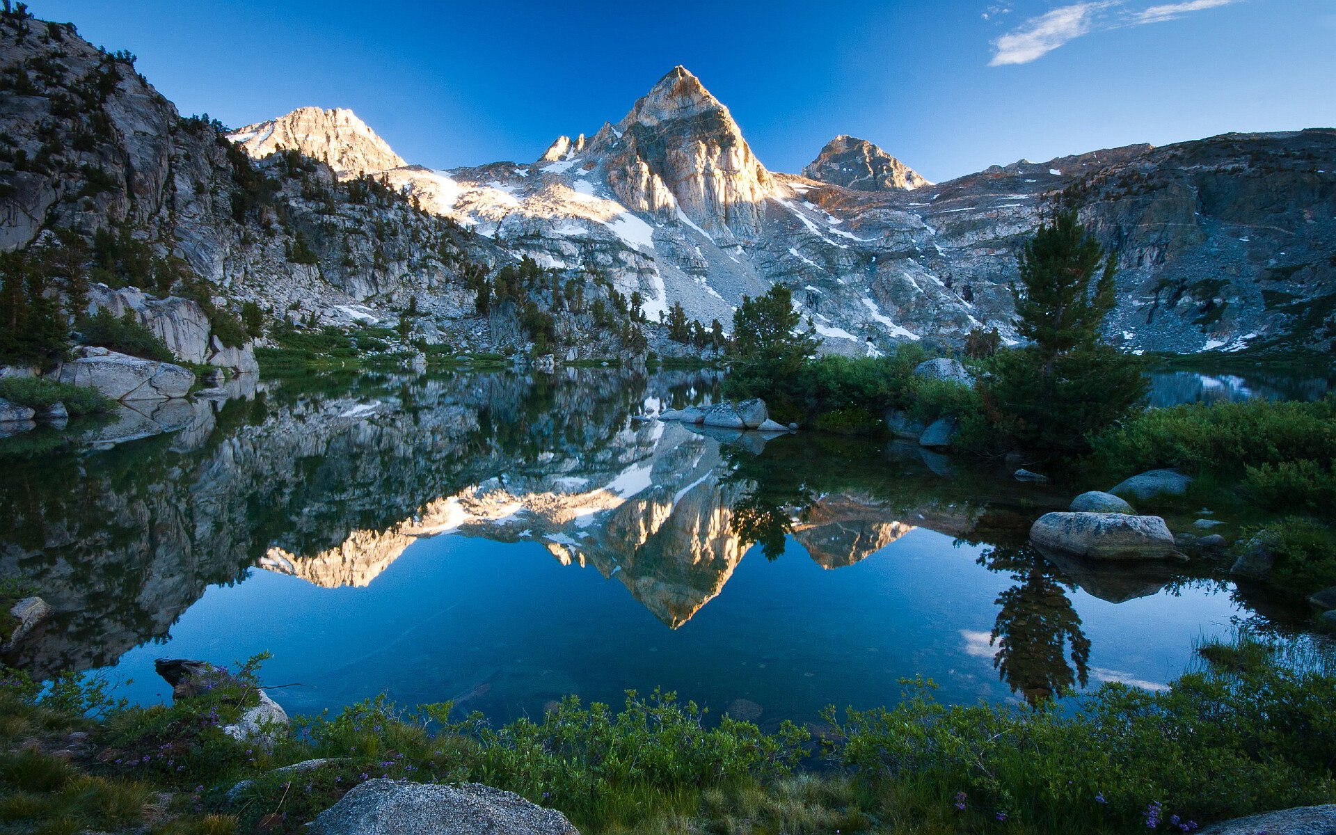 Mountain lake, Mountains Wallpaper, 1920x1200 HD Desktop