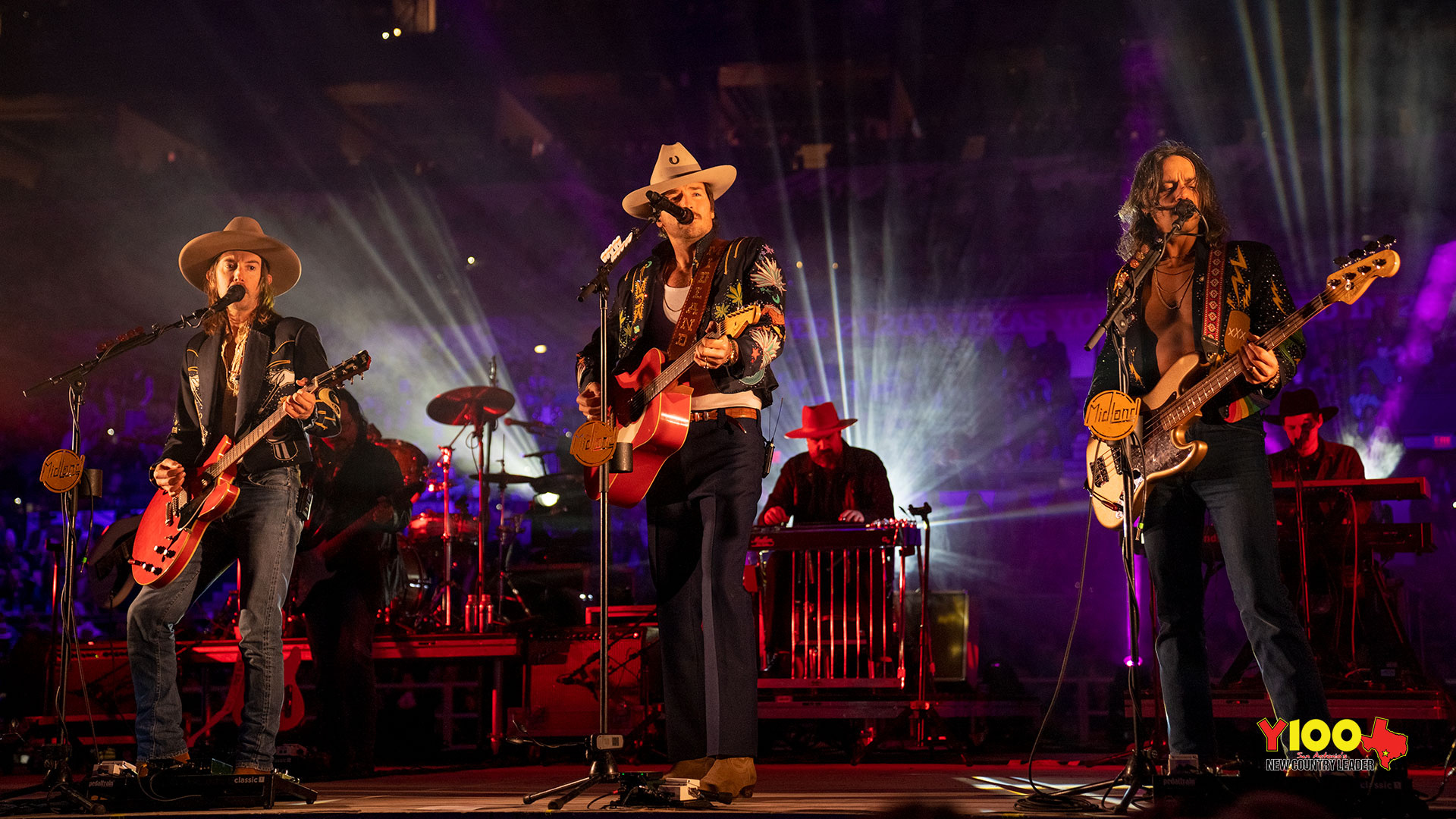 Midland Band, Live performance, San Antonio Rodeo, Y100 FM coverage, 1920x1080 Full HD Desktop