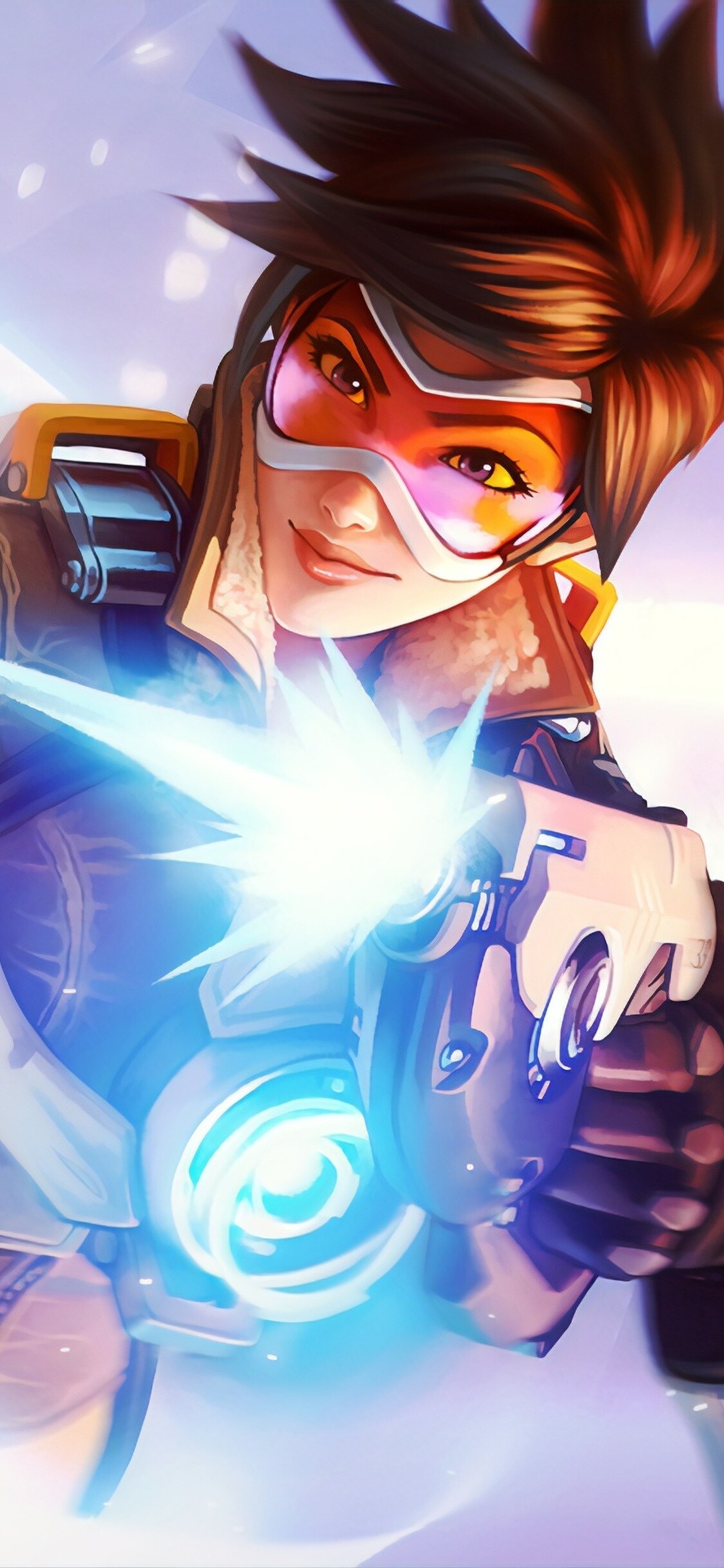 Tracer Overwatch artworks, iPhone X, HD wallpapers, 1130x2440 HD Phone