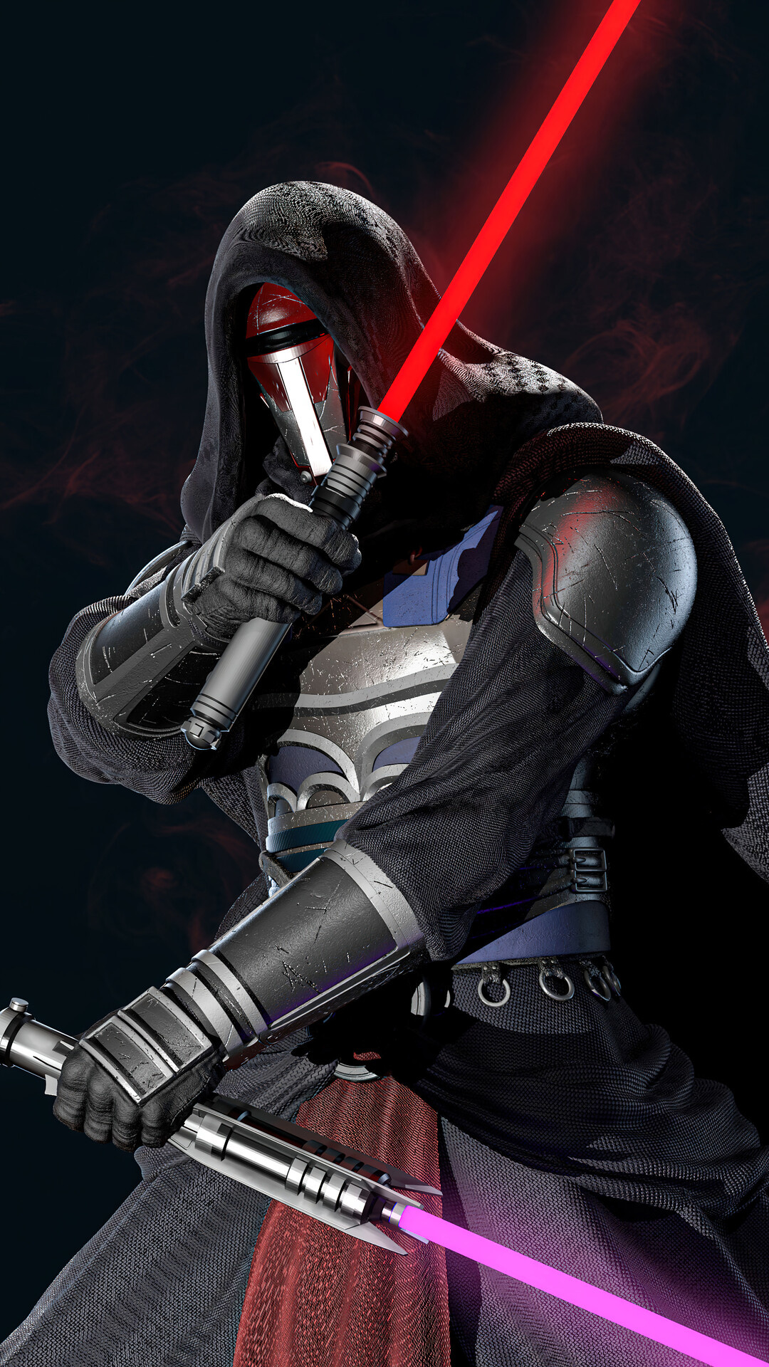 Darth Revan, Phone wallpaper, 4K background, Sith Lord depiction, 1080x1920 Full HD Phone