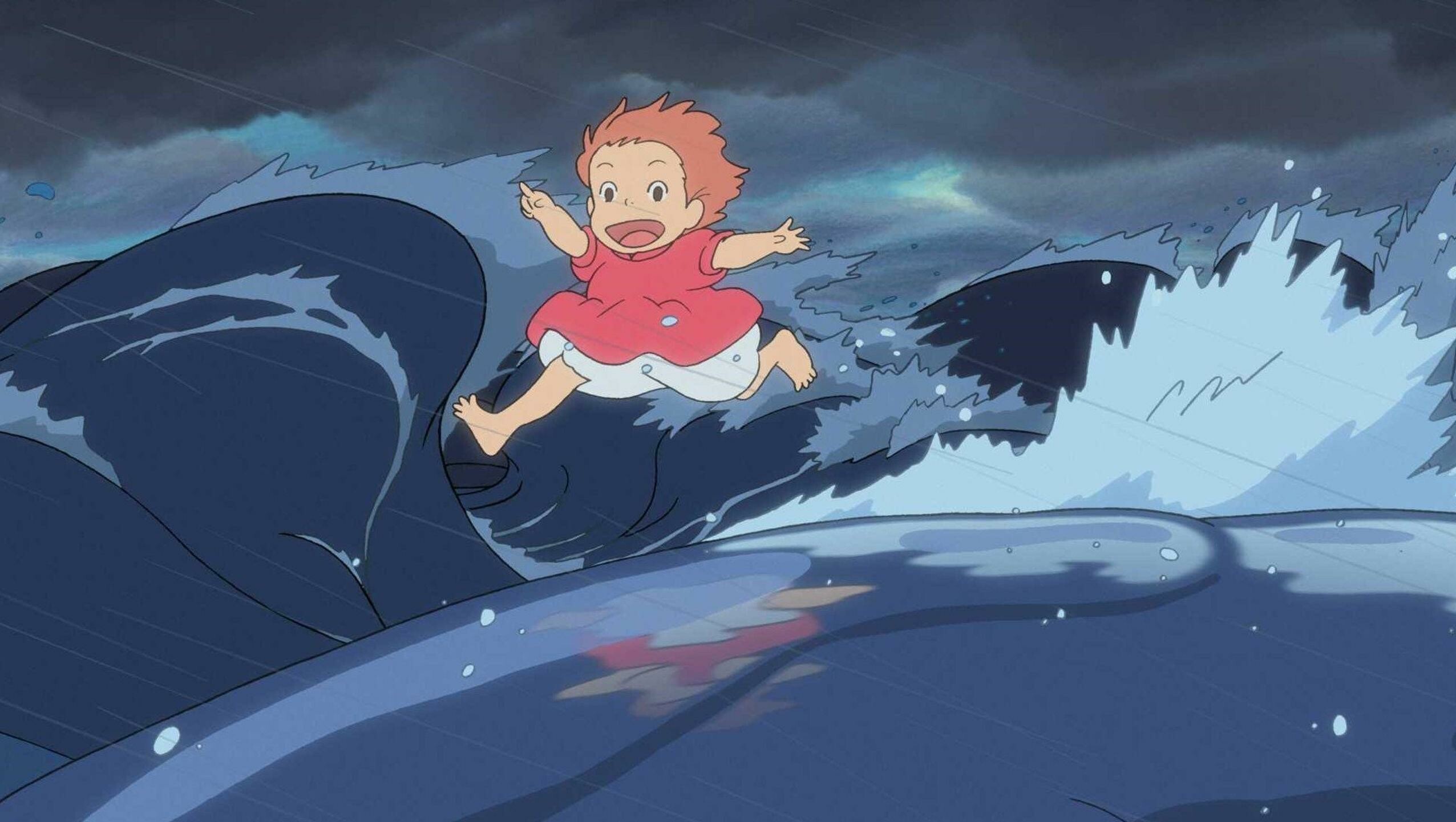 Ponyo, Studio Ghibli, Backgrounds, Animation, 2560x1450 HD Desktop