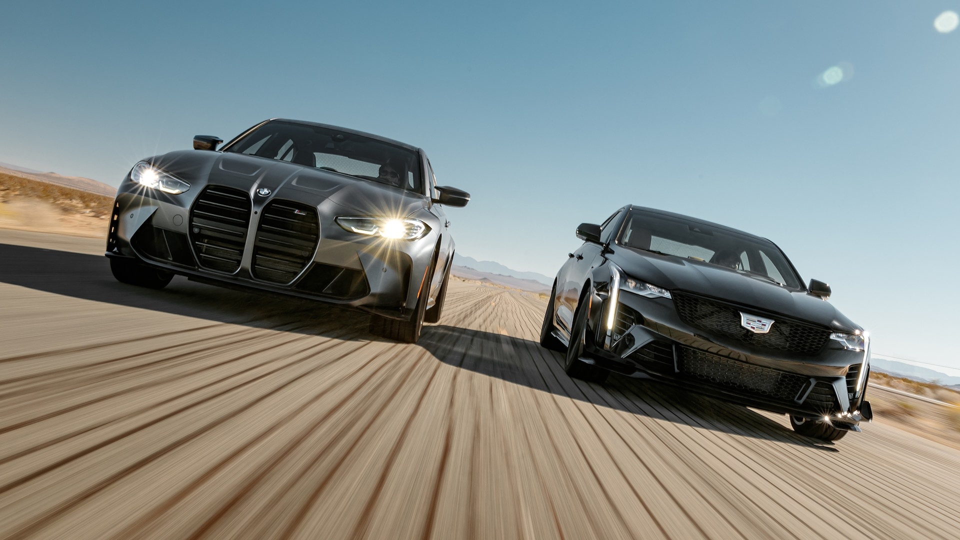 BMW M3 vs Cadillac CT4, Cadillac CT4 Wallpaper, 1920x1080 Full HD Desktop