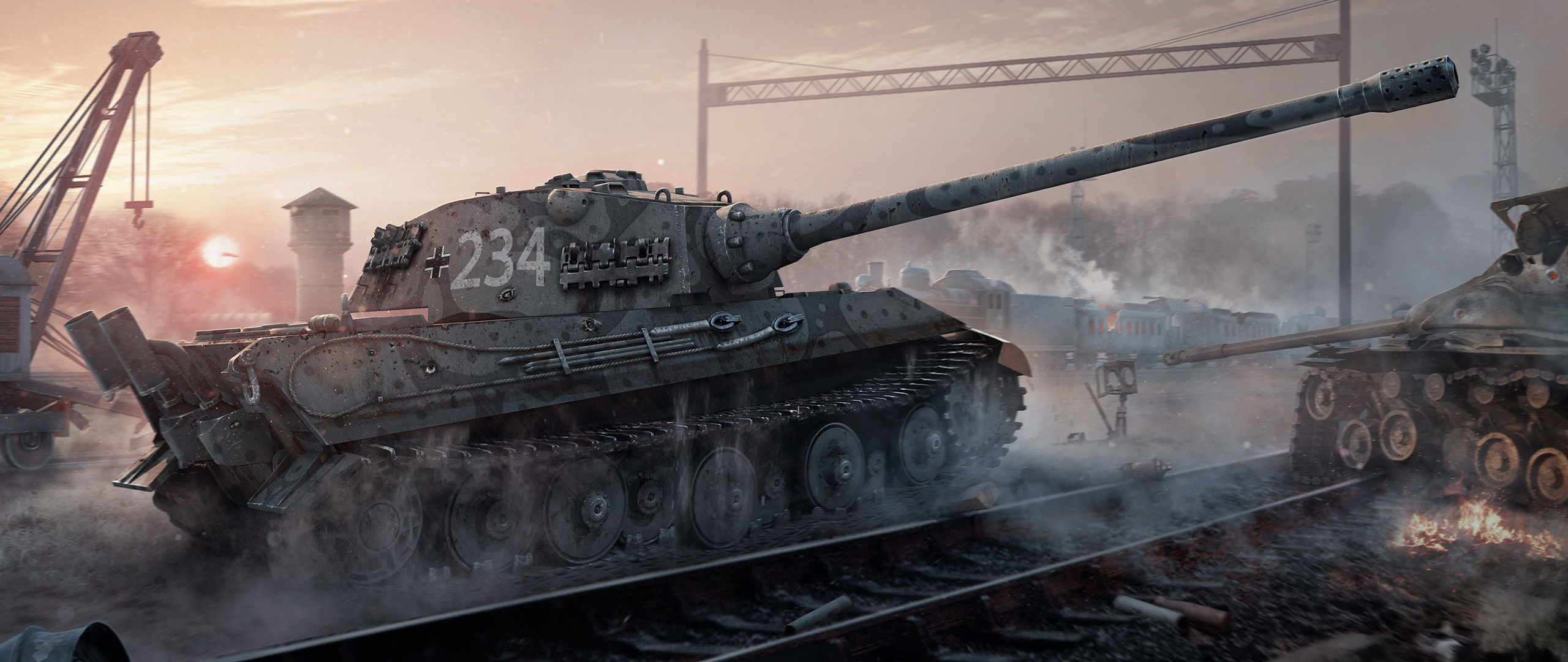 E75, World of Tanks Wallpaper, 2560x1080 Dual Screen Desktop