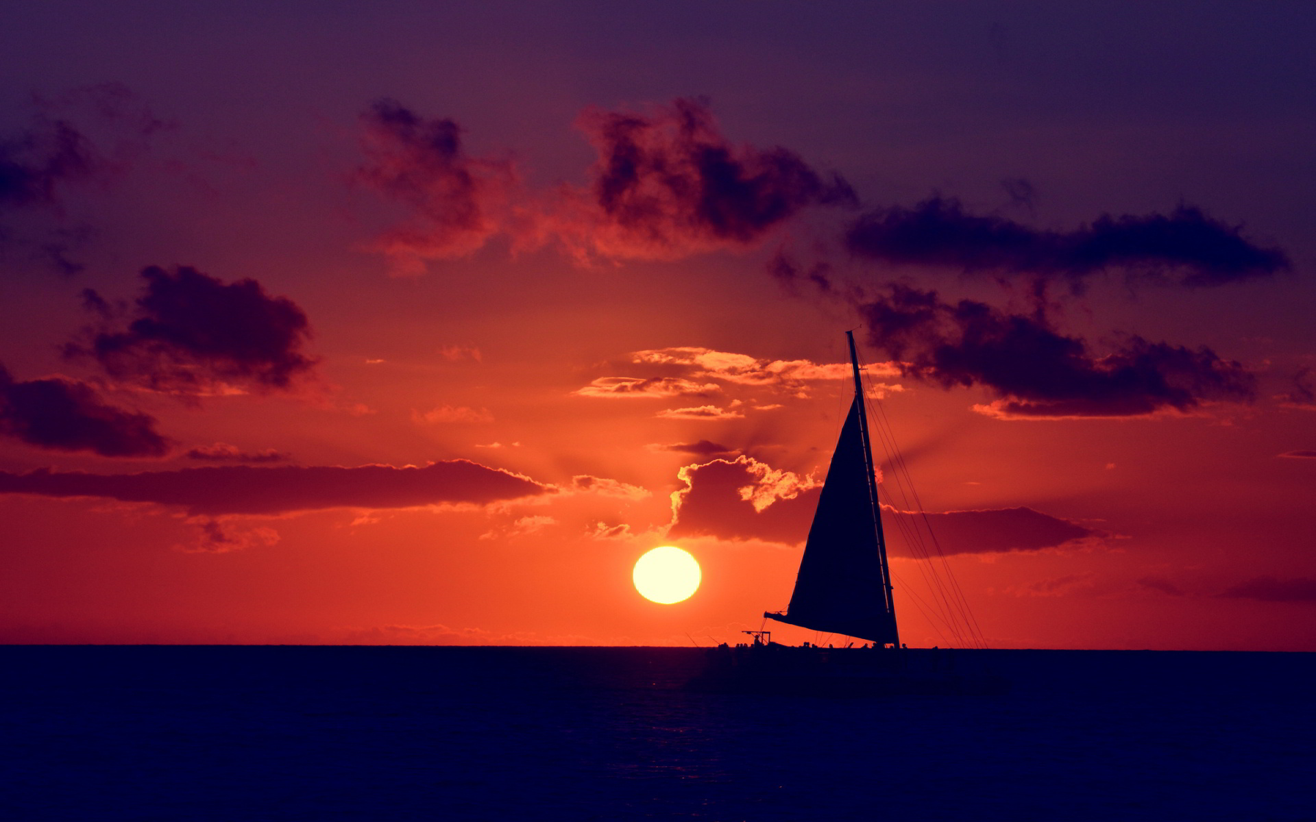 Sunset sailing wallpapers, Sports, Sailing, Nature, 1920x1200 HD Desktop
