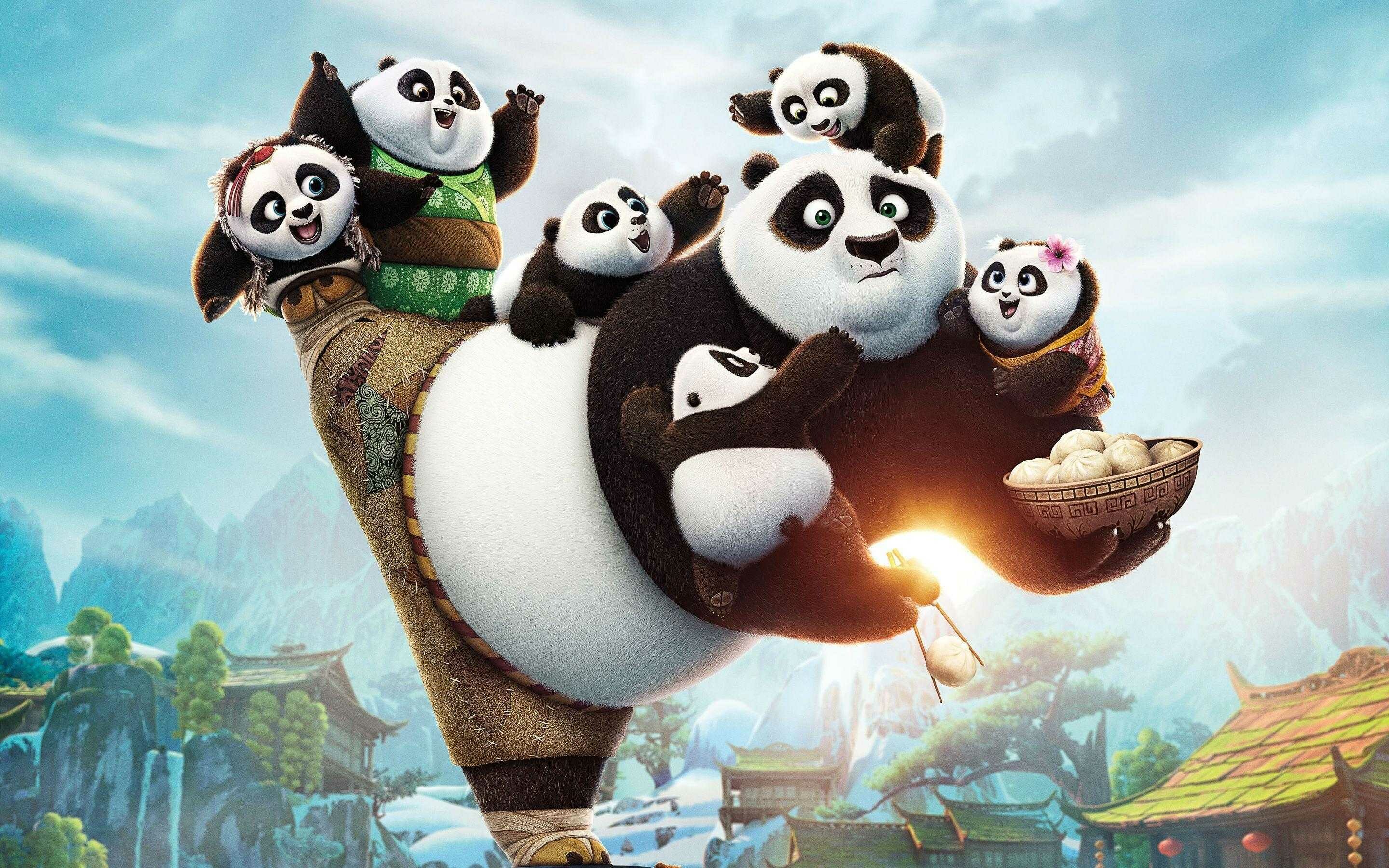 Kung Fu Panda, Martial arts mastery, Animated adventure, Bamboo forest, 2880x1800 HD Desktop