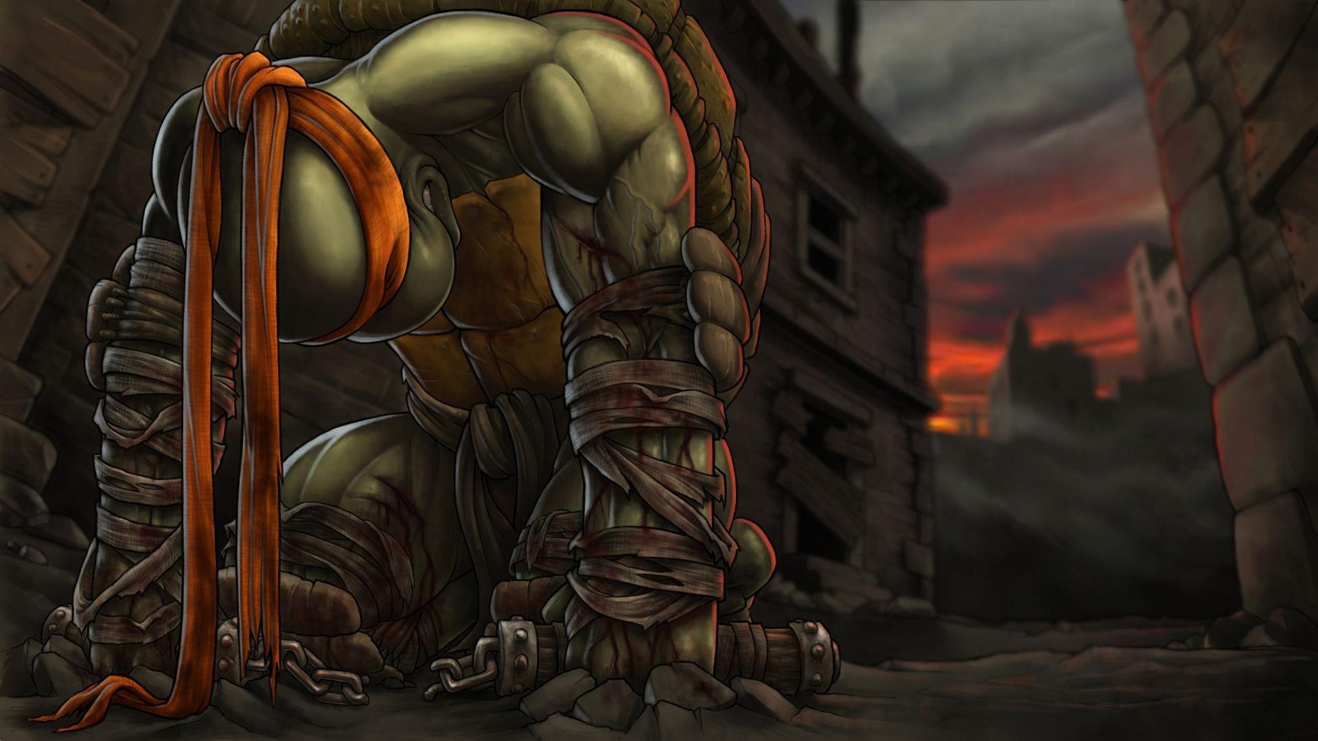 Mutant Ninja Turtles, Animated heroes, Shell-shocking, Wall crawler, 1920x1080 Full HD Desktop