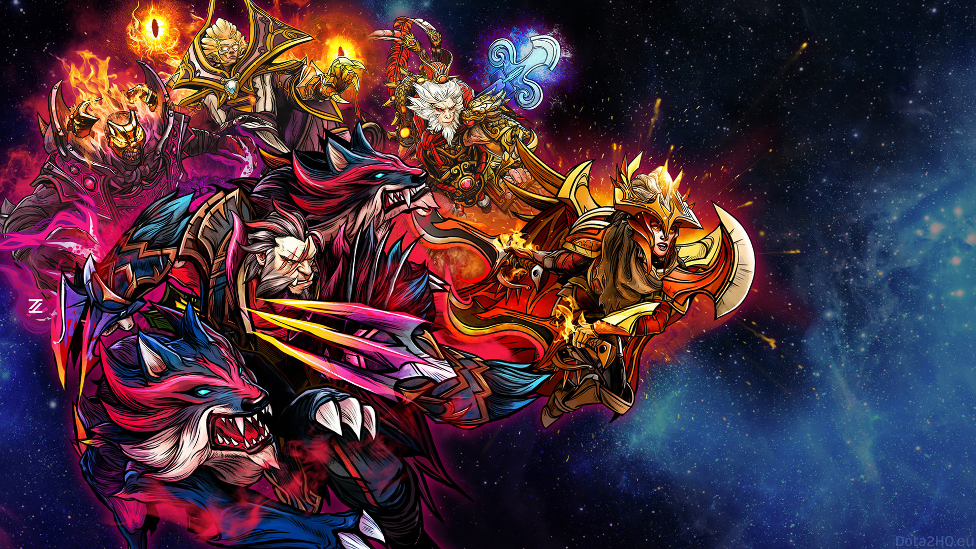 Dota 2 Chinese team, Game wallpapers, Online gallery, 1920x1080 Full HD Desktop