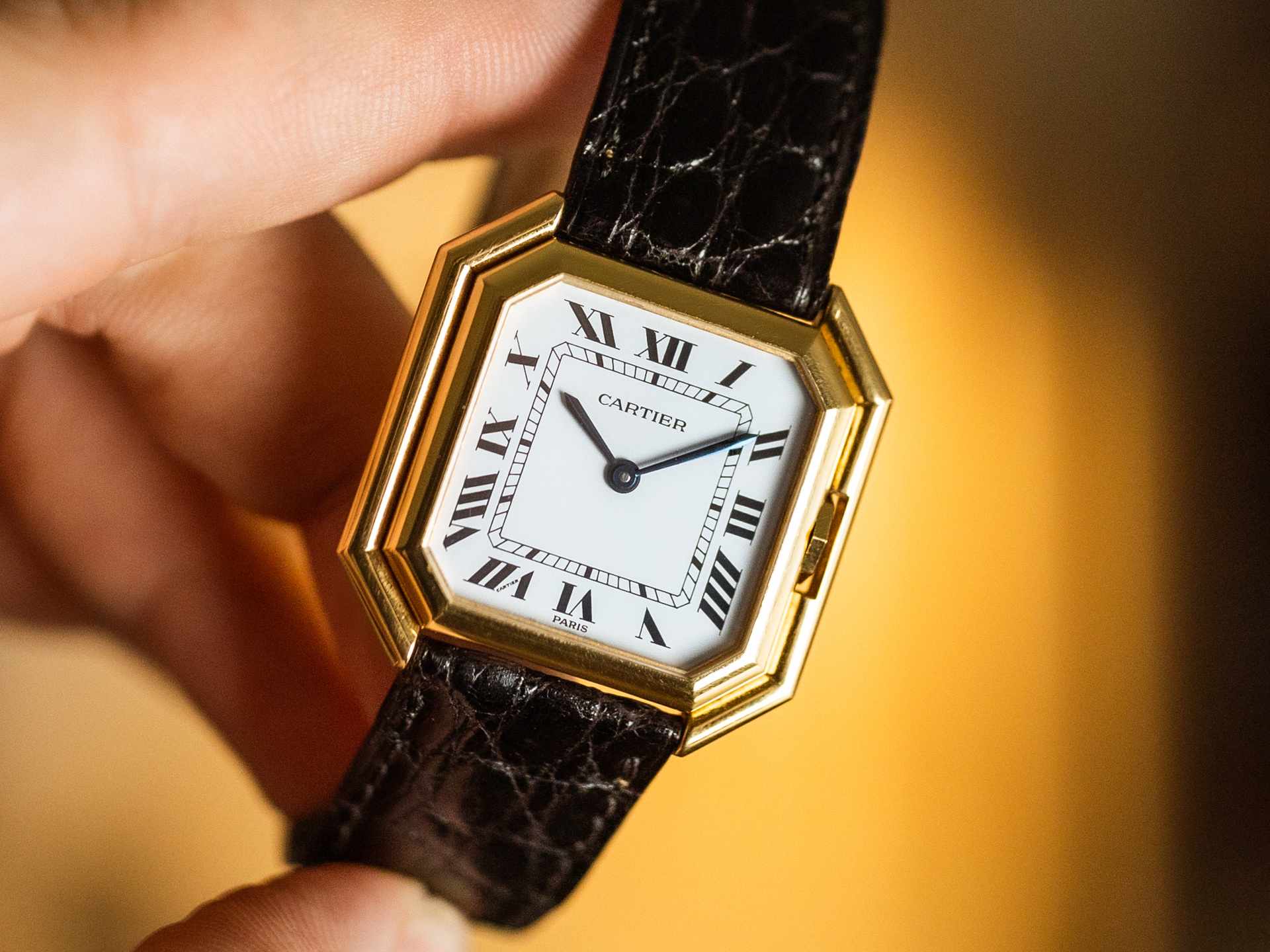 Cartier Ceinture Automatic, Yellow gold, Vintage watch, Original papers, 1920x1440 HD Desktop