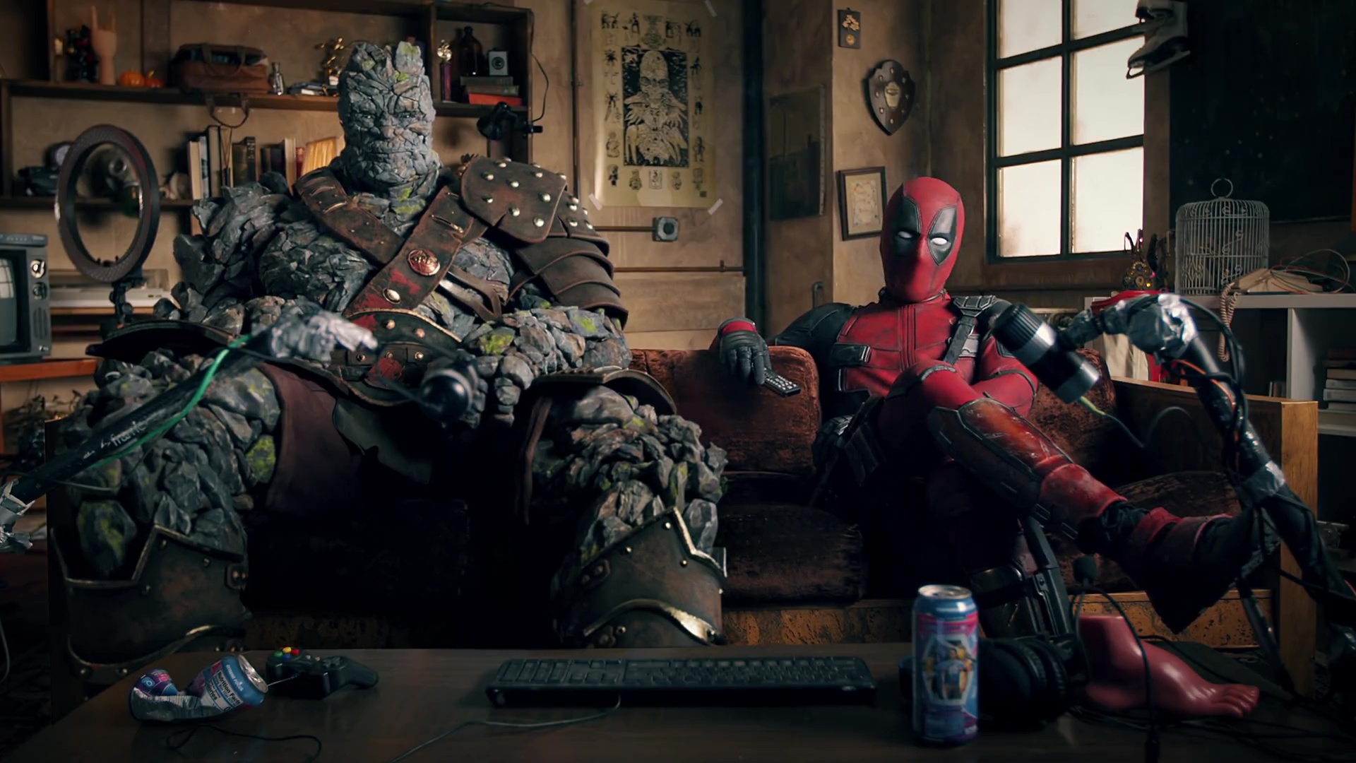 Marvel crossover, Deadpool and Korg, Free Guy movie, Exciting team-up, 1920x1080 Full HD Desktop
