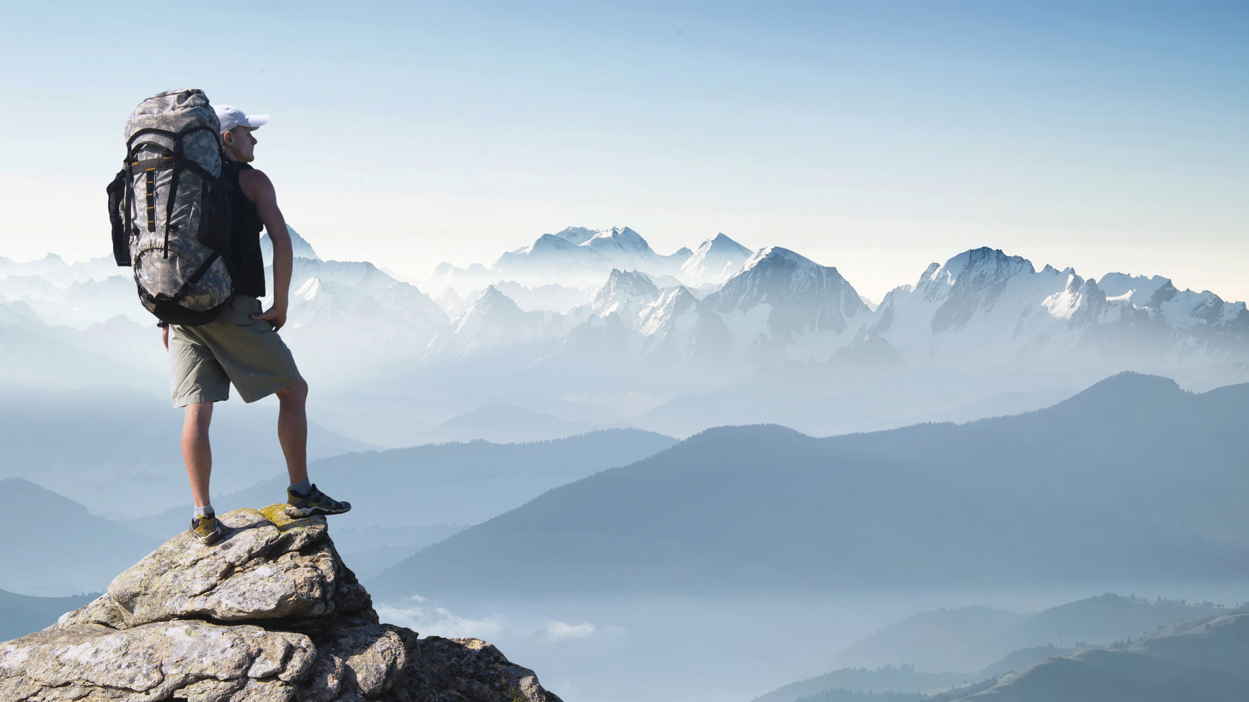 Mountains, Backpacking Wallpaper, 2560x1440 HD Desktop