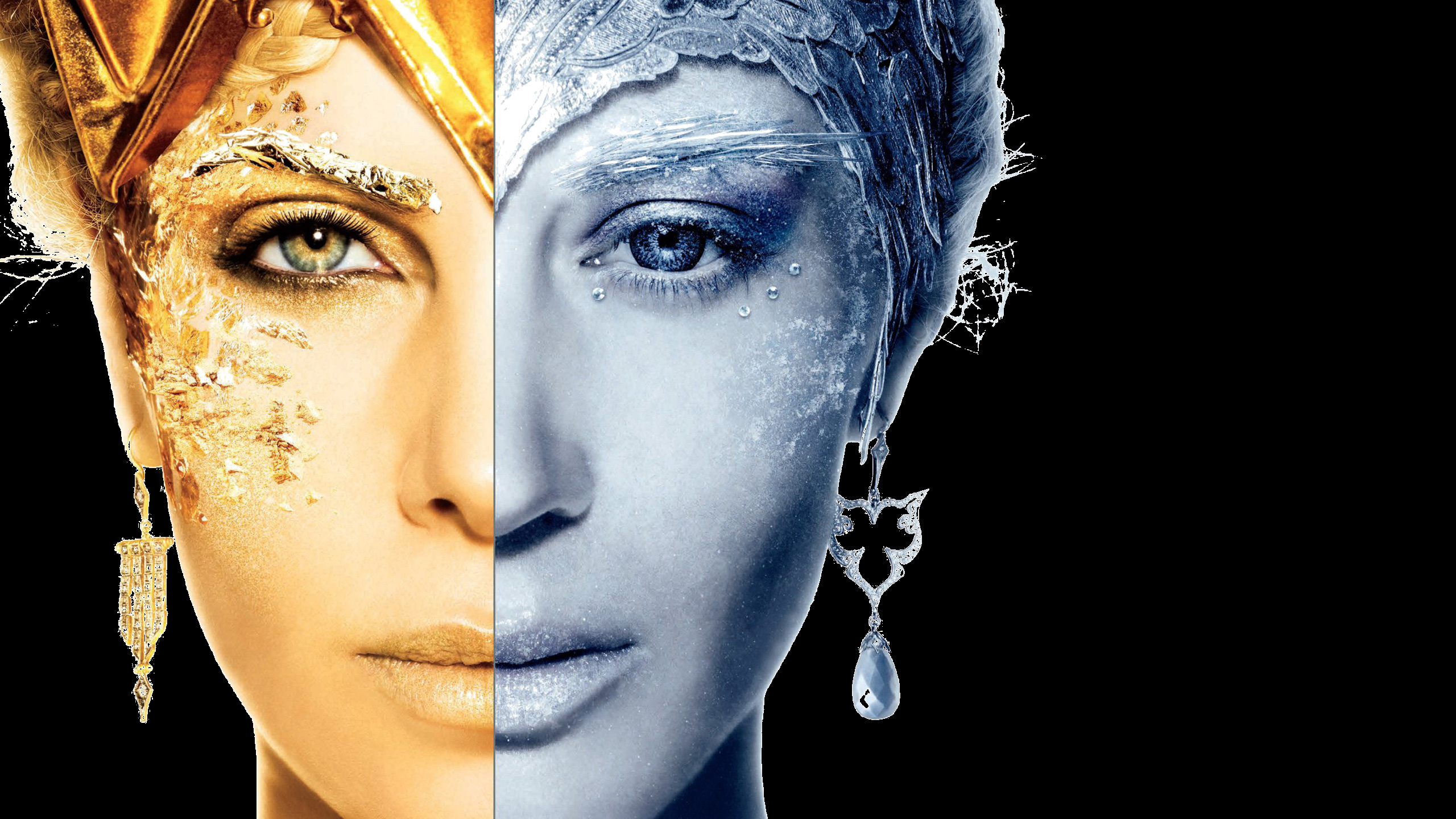 Emily Blunt, Queen Freya, The Huntsman, Dual sided wallpaper, 2560x1440 HD Desktop