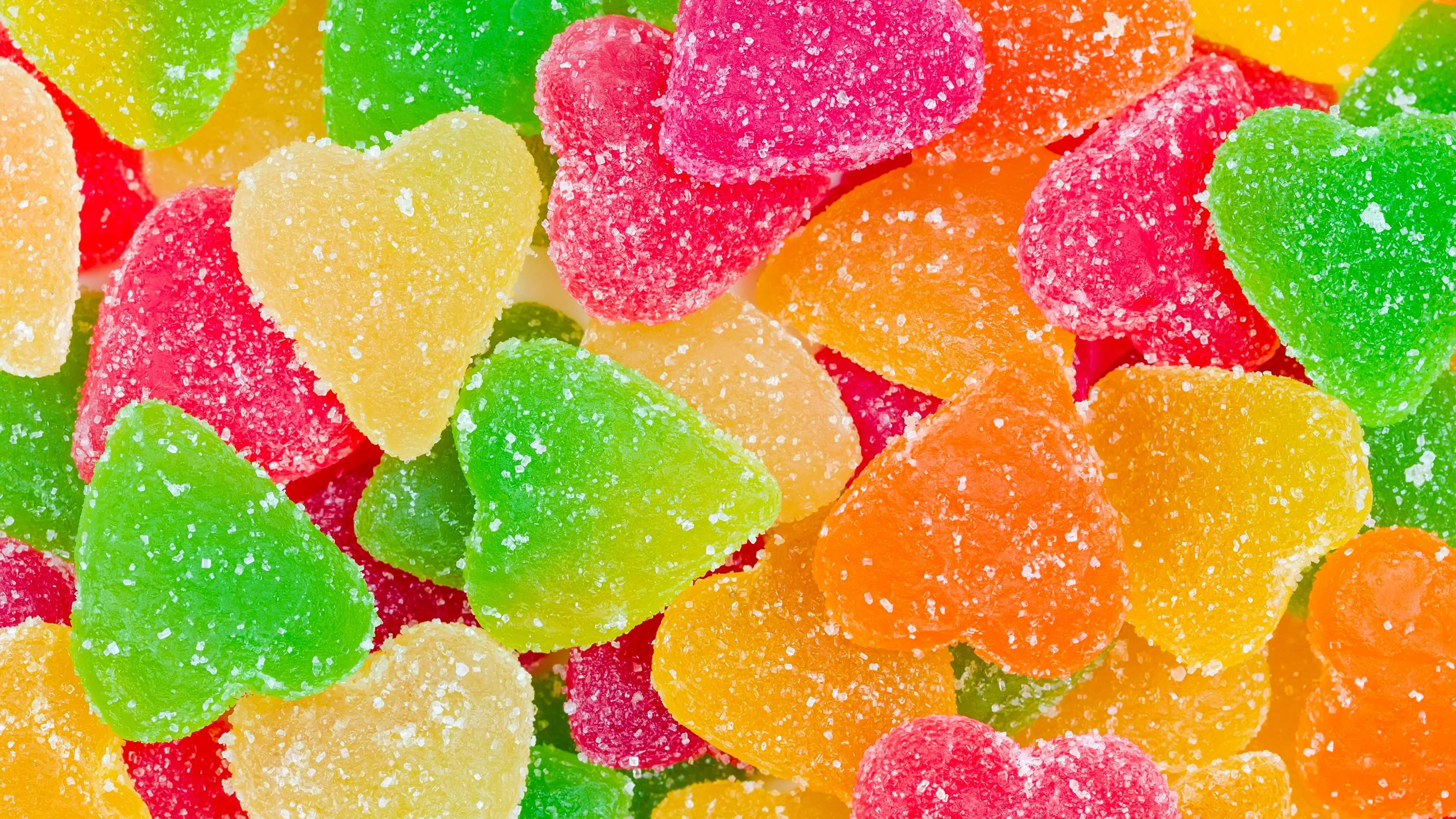Candy-filled desktop, Sweet temptation, Candylicious display, Sugary delight, 3840x2160 4K Desktop