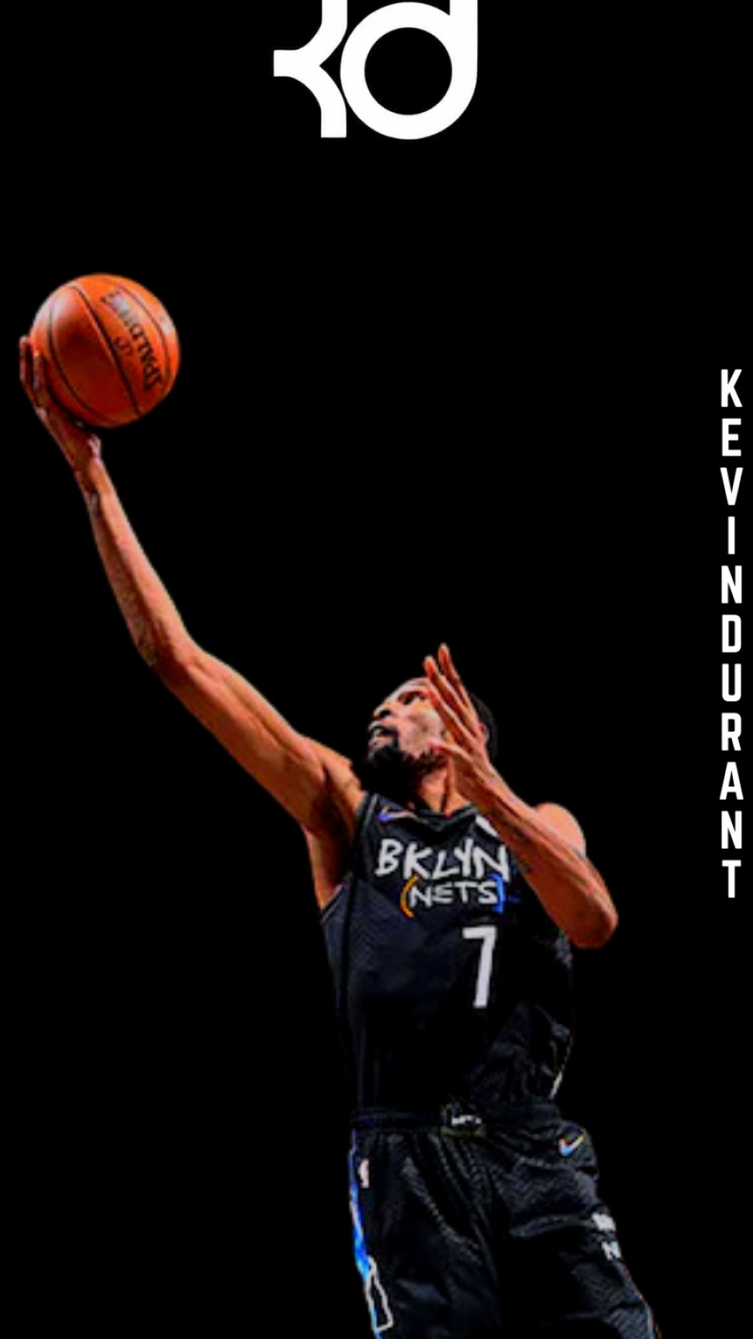 Brooklyn Nets, Kevin Durant Logo Wallpaper, 1080x1920 Full HD Phone