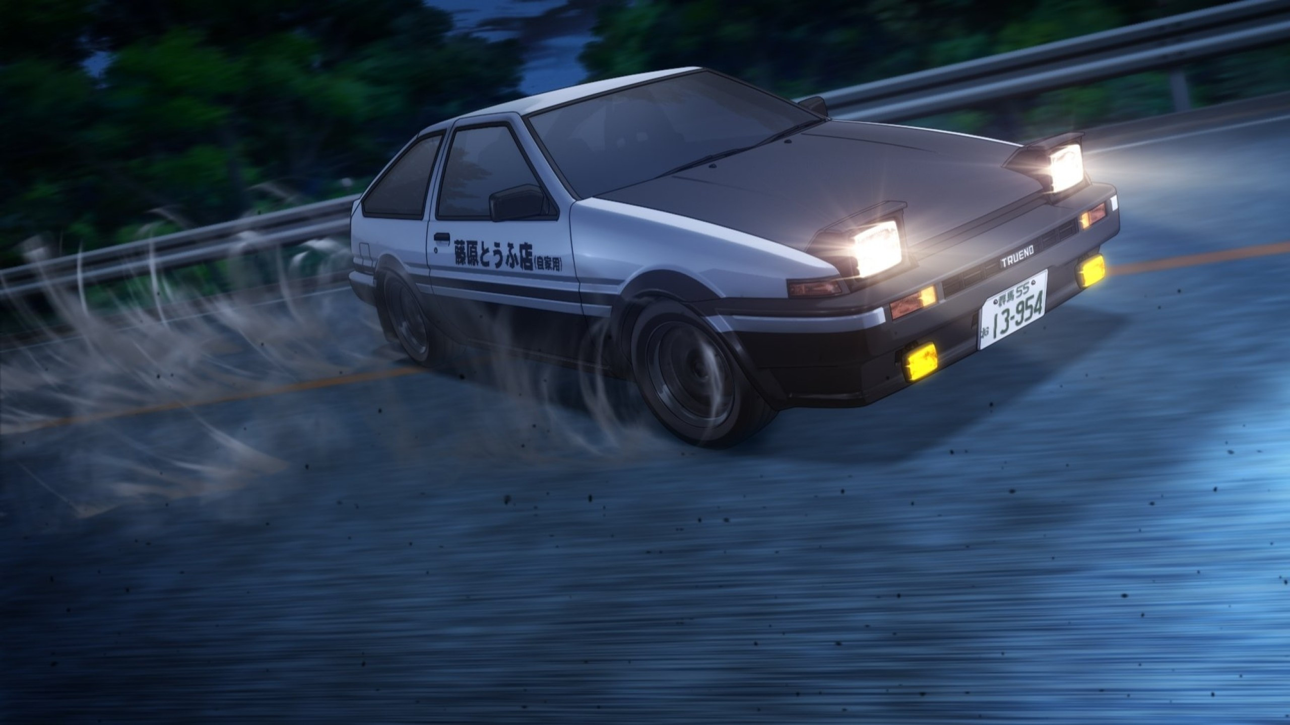 Initial D Anime, Drift headlights, Exciting wallpapers, iMac 27 inch, 2560x1440 HD Desktop